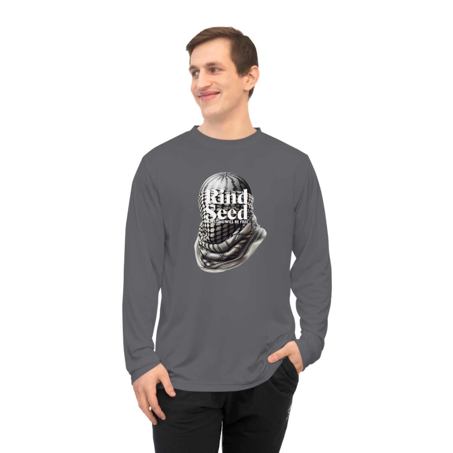 Watermelon Keffiyeh From the Rind to the Seed - Unisex Performance Long Sleeve Shirt