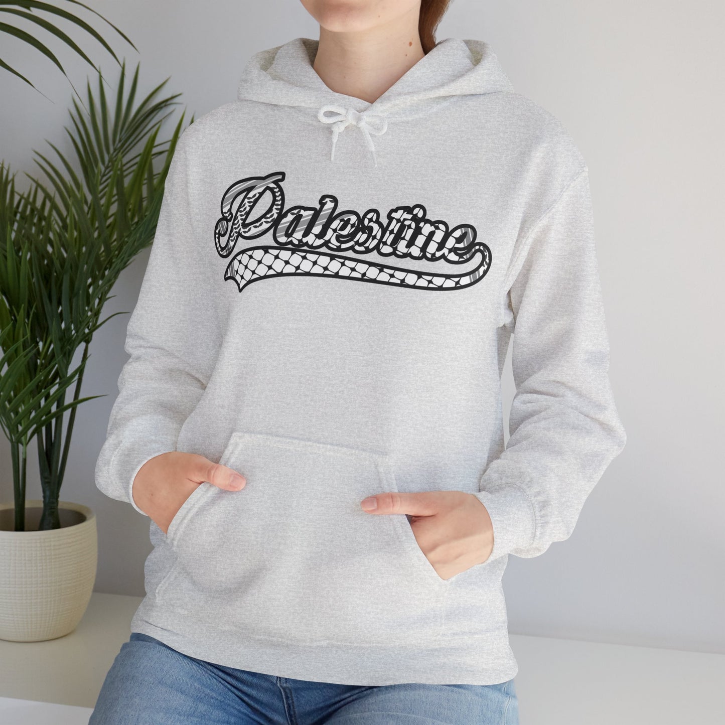 Palestine Keffiyeh Script Hoodie - Unisex Heavy Blend™ Sweatshirt