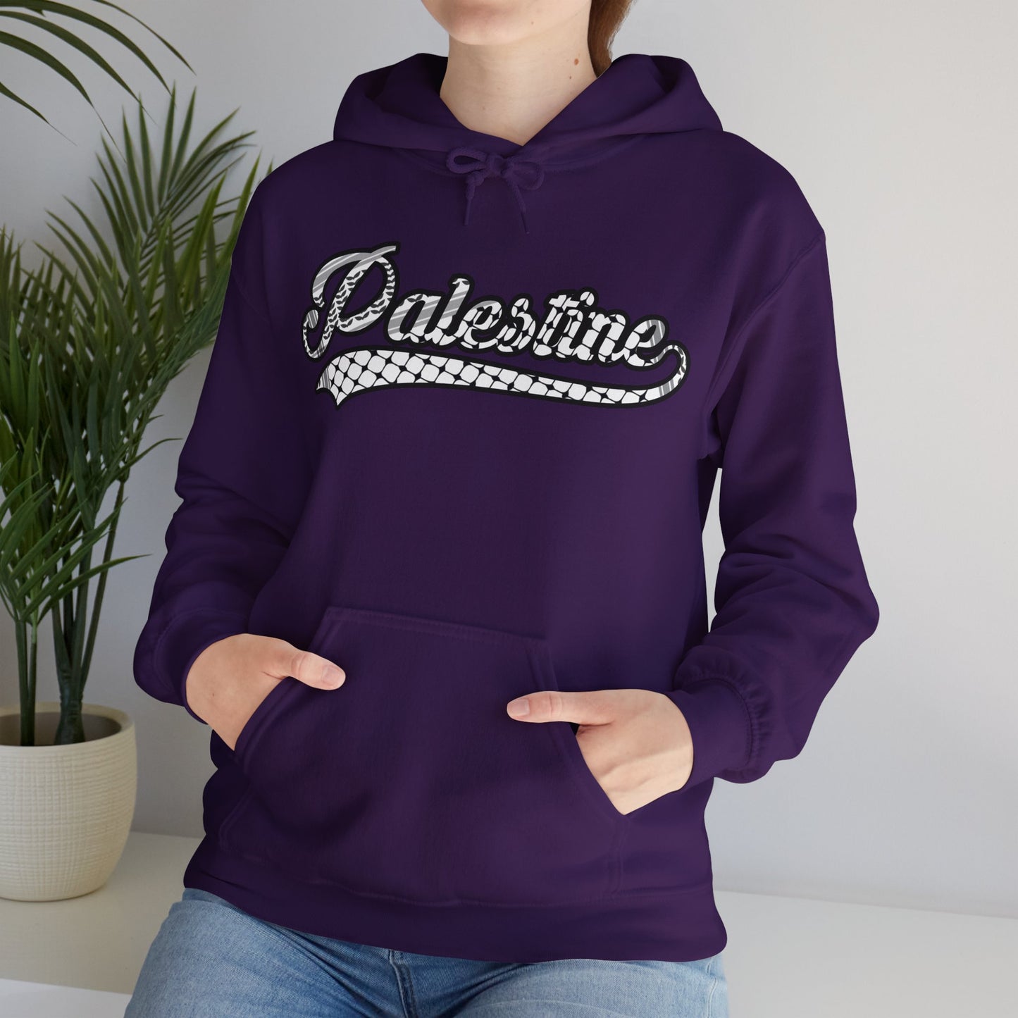 Palestine Keffiyeh Script Hoodie - Unisex Heavy Blend™ Sweatshirt