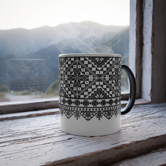 Color Morphing Tatreez Mug - Perfect Gift for Coffee Lovers