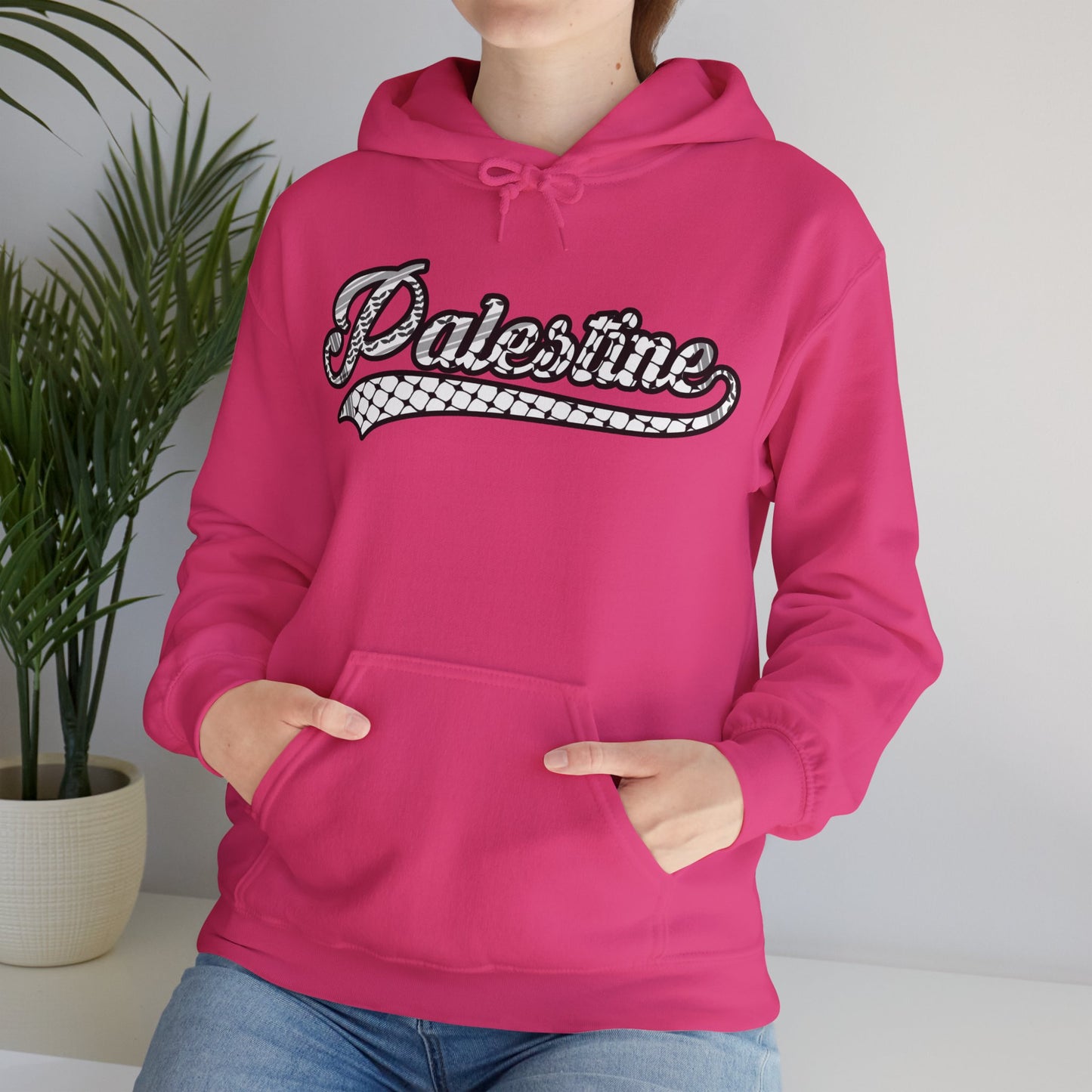 Palestine Keffiyeh Script Hoodie - Unisex Heavy Blend™ Sweatshirt