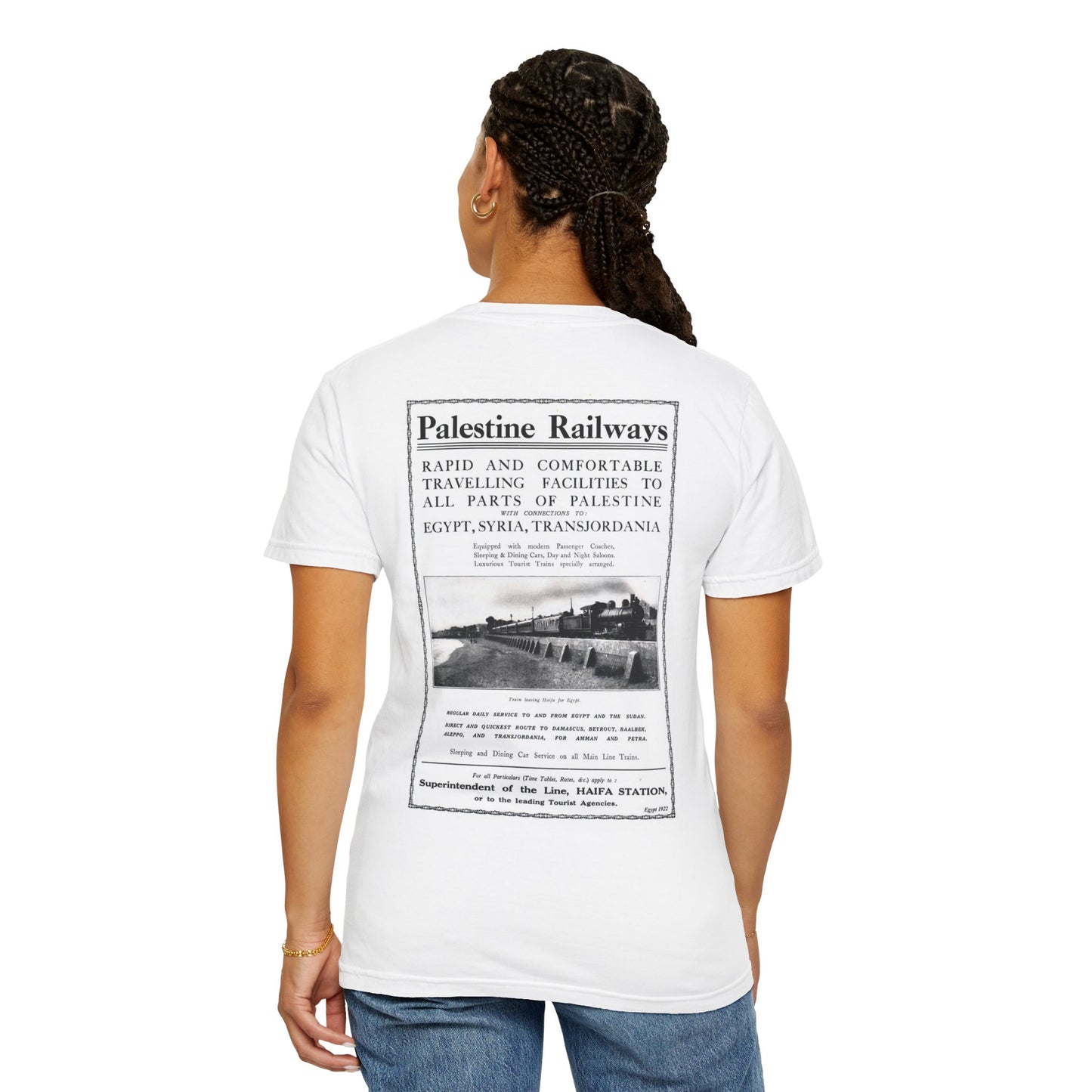 1922 Palestine Railways Unisex T-Shirt, Relaxed Fit Tee