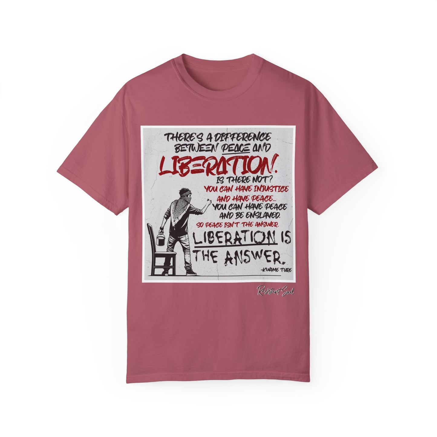 Liberation - Kwame Ture - Unisex Garment-Dyed T-Shirt