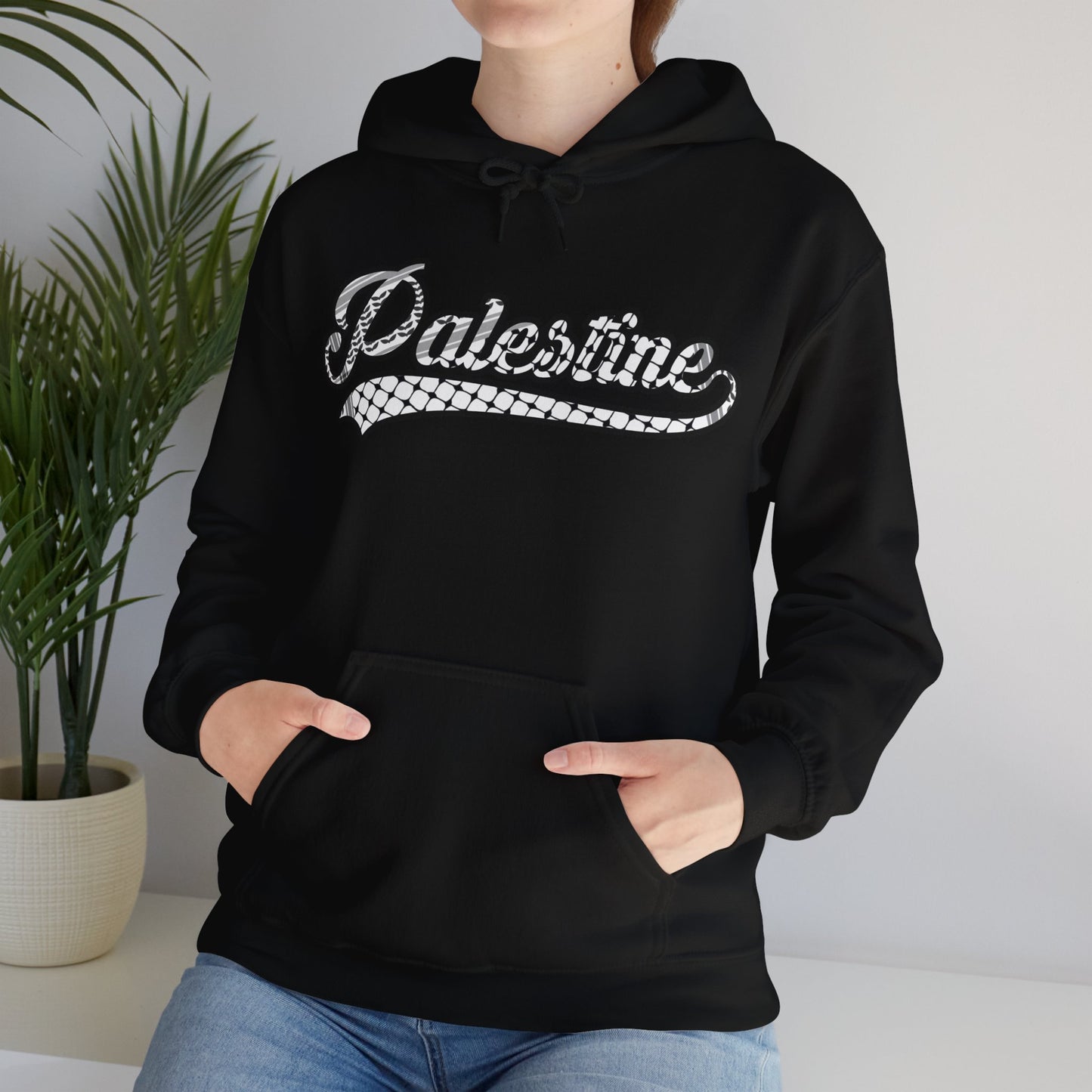 Palestine Keffiyeh Script Hoodie - Unisex Heavy Blend™ Sweatshirt