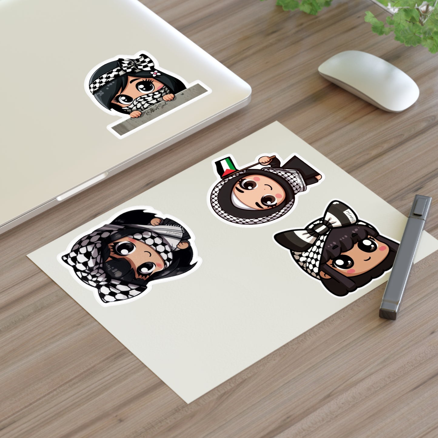 Keffiyeh Kids Stickers- Girls Pack - Palestine-Inspired Designs