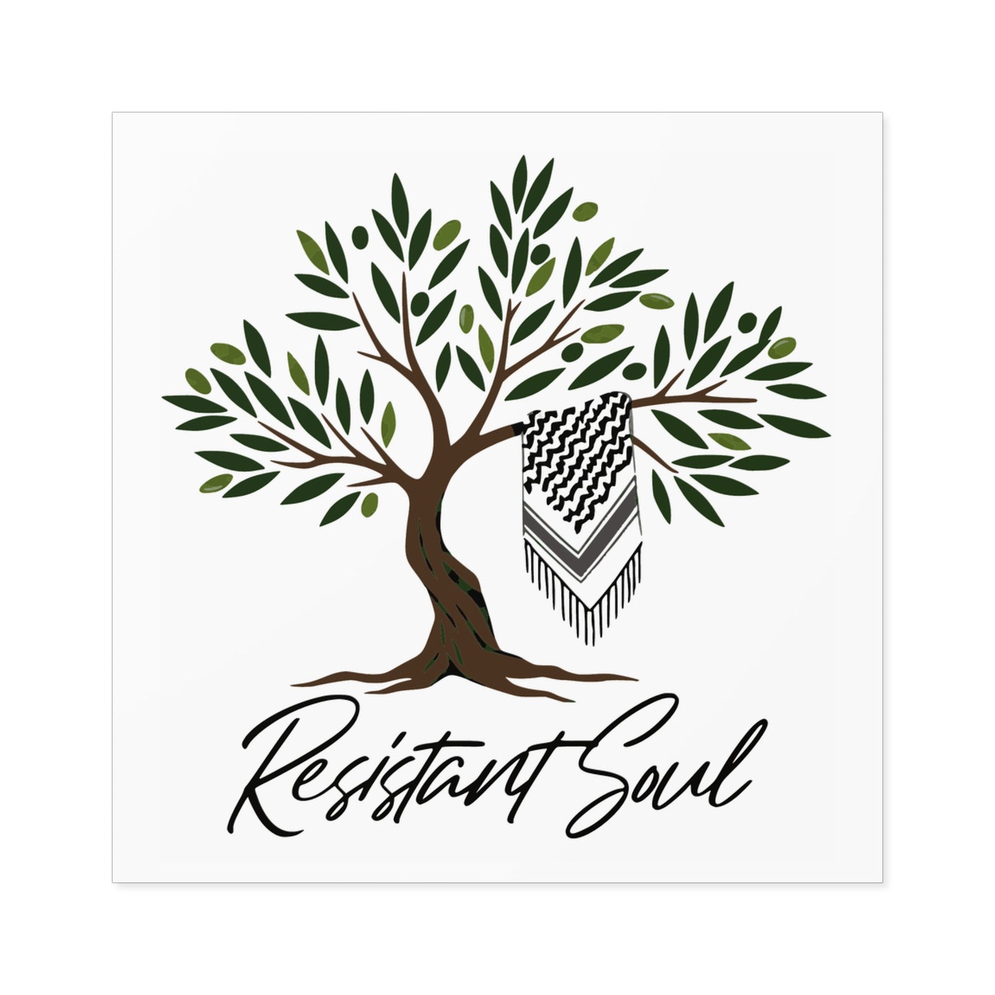 Resistant Soul Square Stickers - Indoor/Outdoor