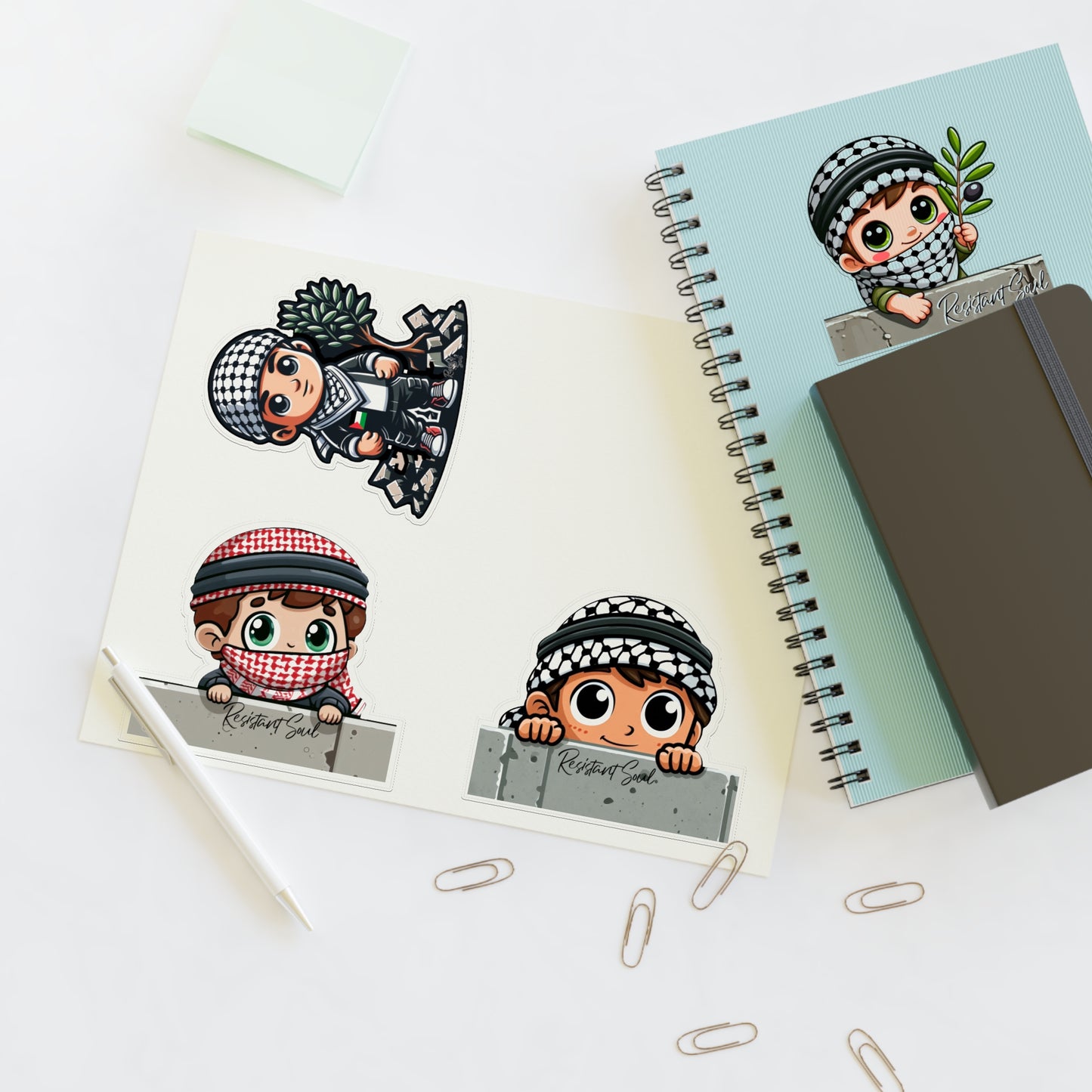 Keffiyeh Kids Stickers - Boys Pack - Palestine Inspired Designs