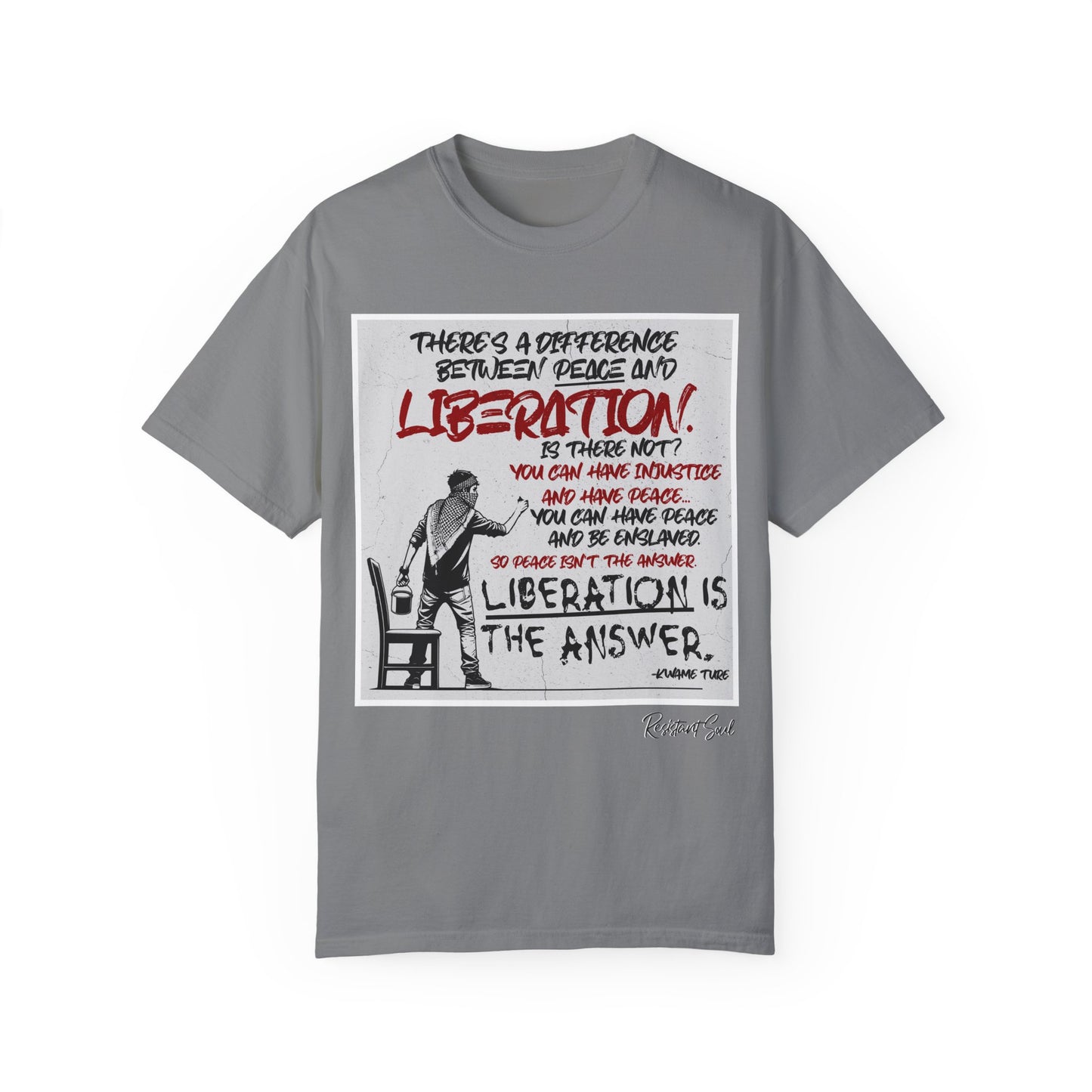 Liberation - Kwame Ture - Unisex Garment-Dyed T-Shirt