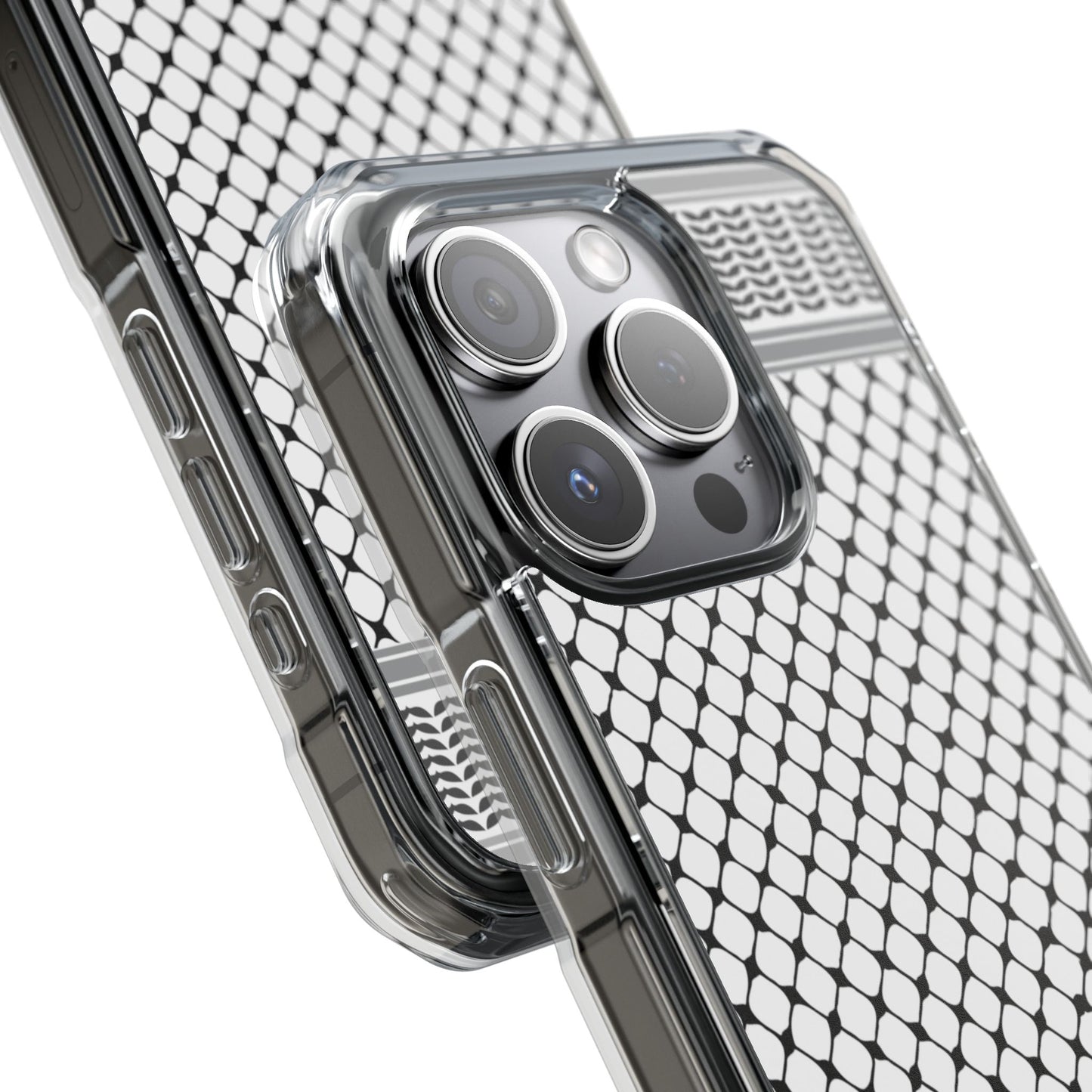 Keffiyeh Magnetic Clear Impact Case - Sleek Mesh Design for Maximum Protection