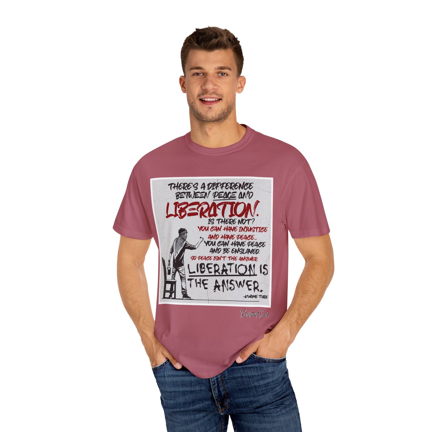 Liberation - Kwame Ture - Unisex Garment-Dyed T-Shirt