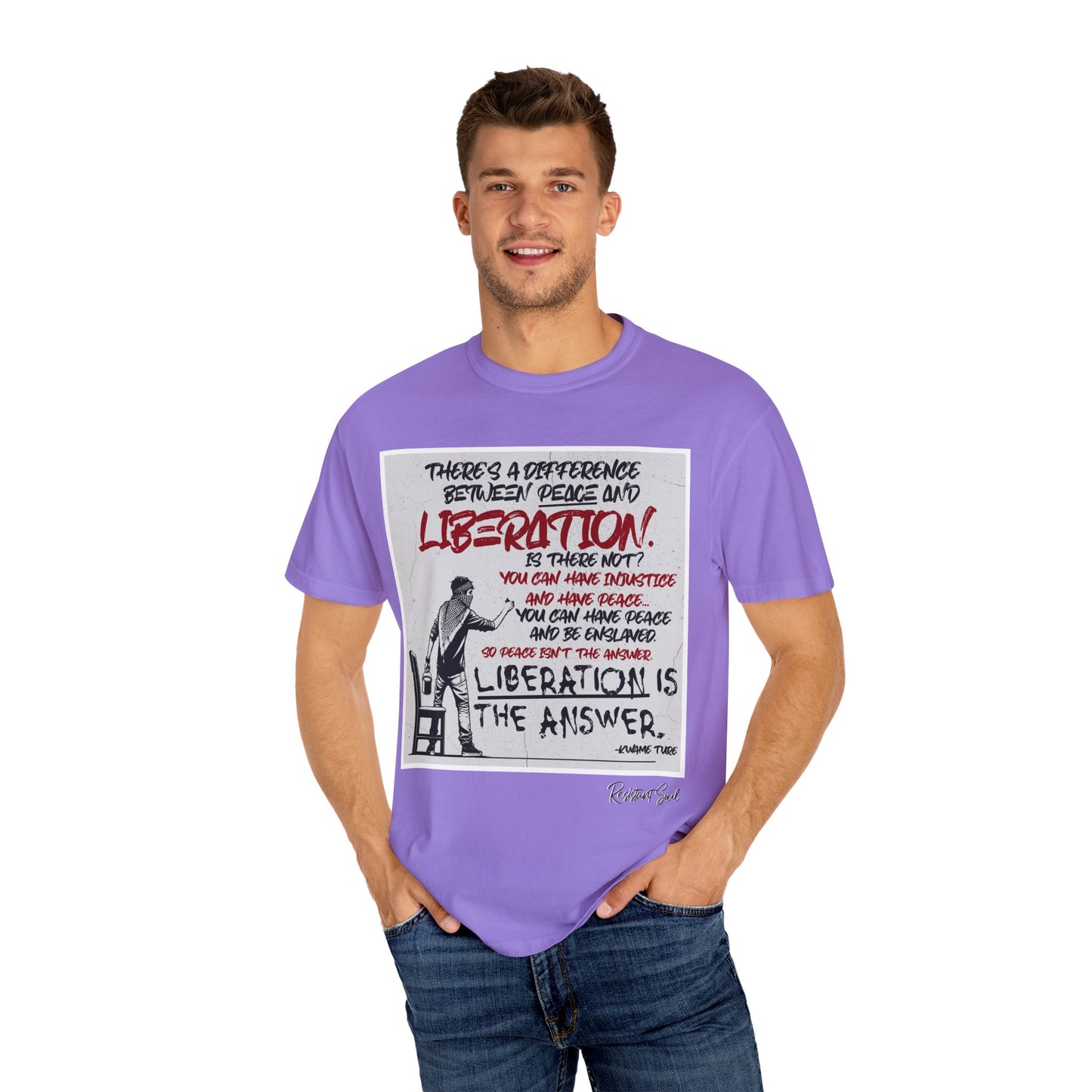 Liberation - Kwame Ture - Unisex Garment-Dyed T-Shirt