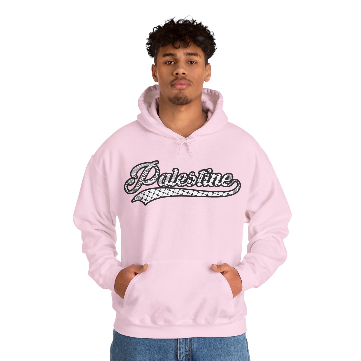 Palestine Keffiyeh Script Hoodie - Unisex Heavy Blend™ Sweatshirt