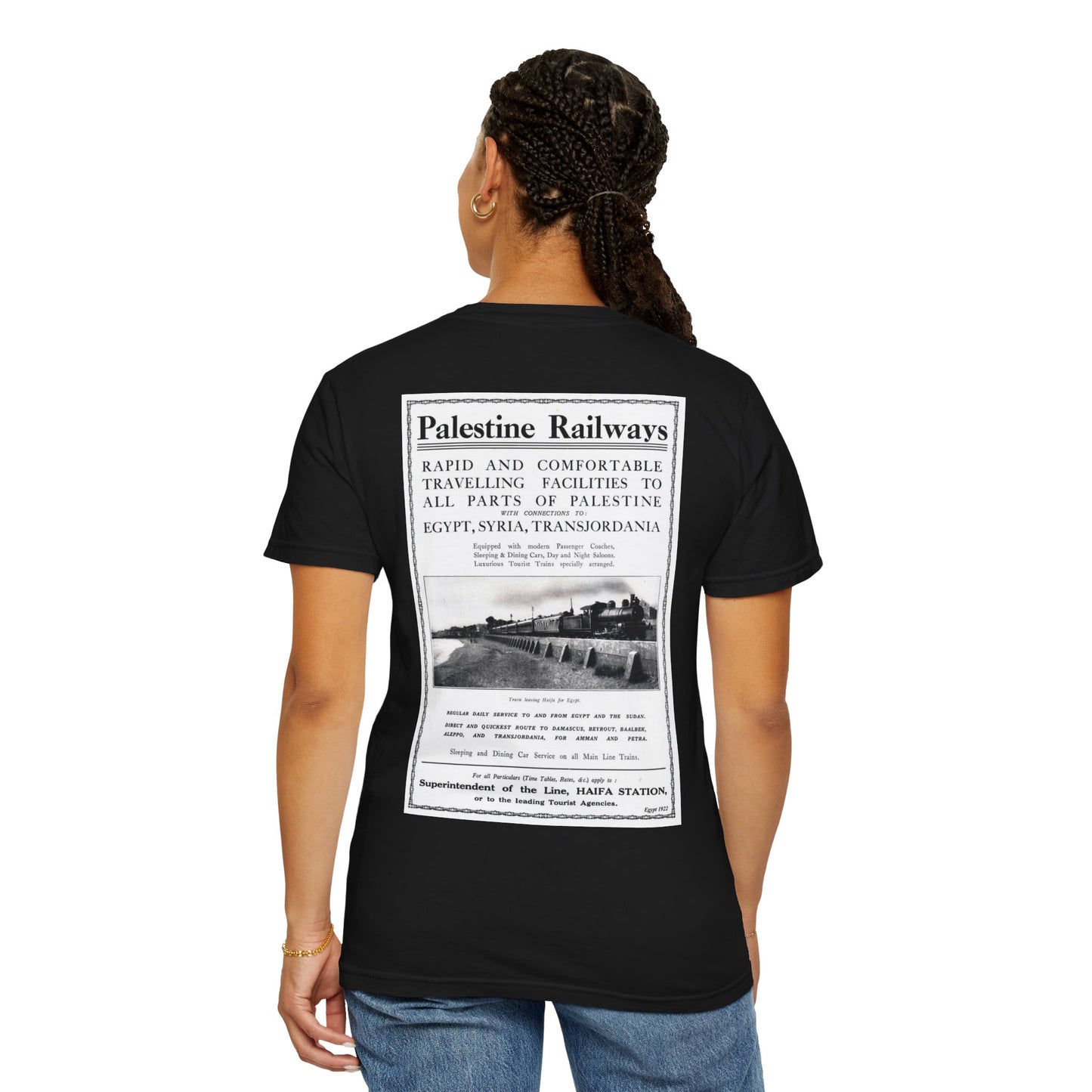 1922 Palestine Railways Unisex T-Shirt, Relaxed Fit Tee