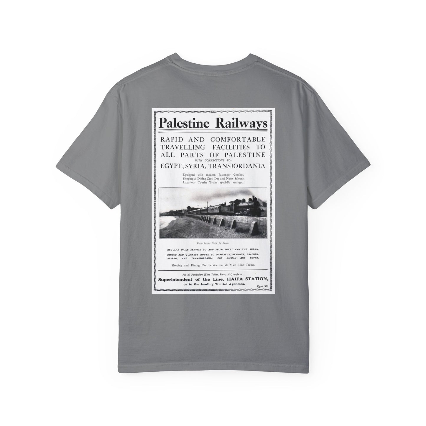 1922 Palestine Railways Unisex T-Shirt, Relaxed Fit Tee