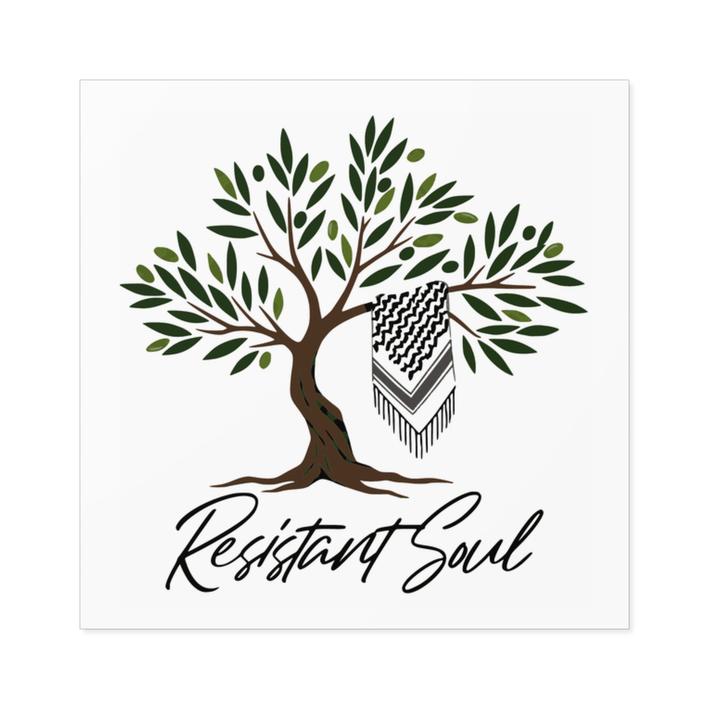 Resistant Soul Square Stickers - Indoor/Outdoor