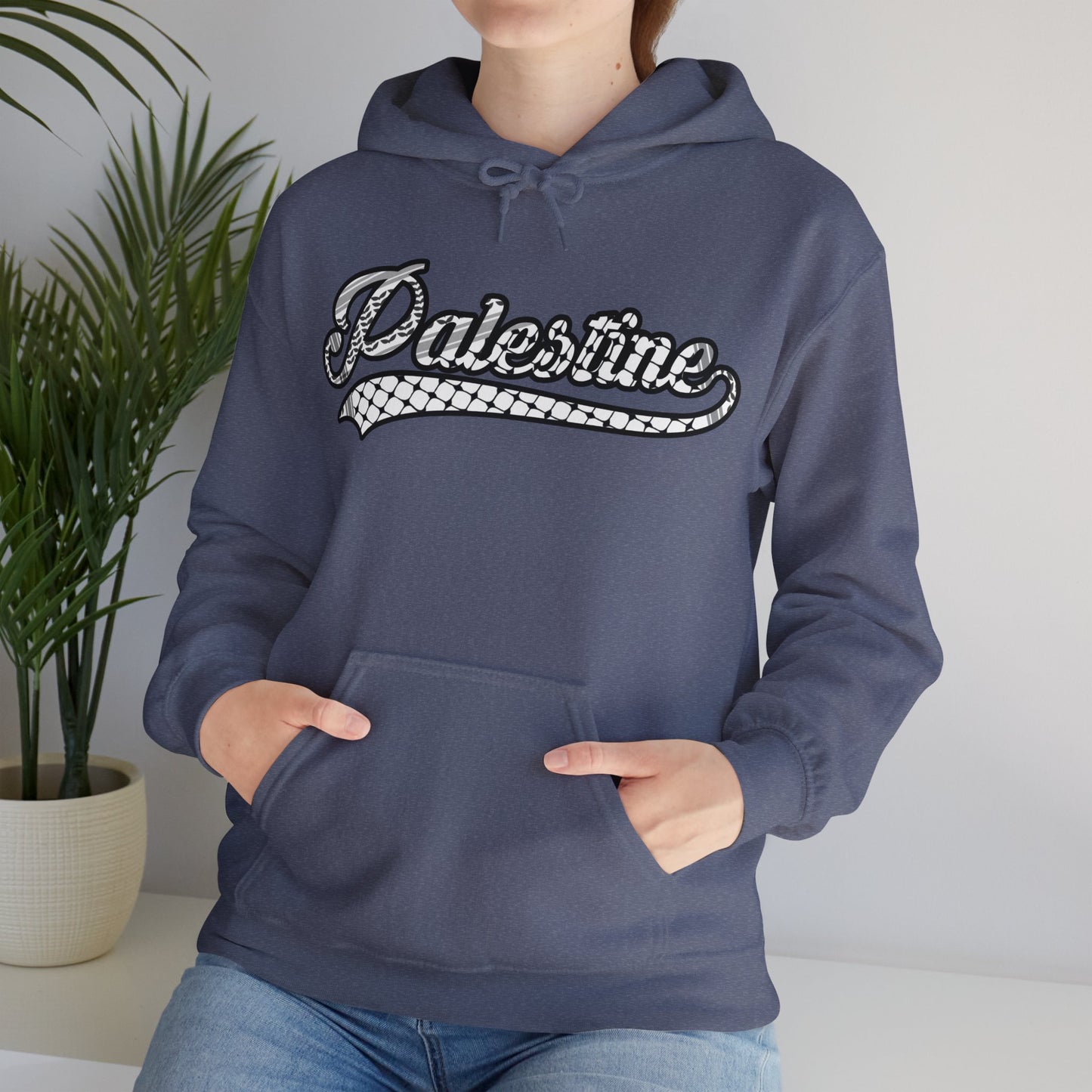 Palestine Keffiyeh Script Hoodie - Unisex Heavy Blend™ Sweatshirt