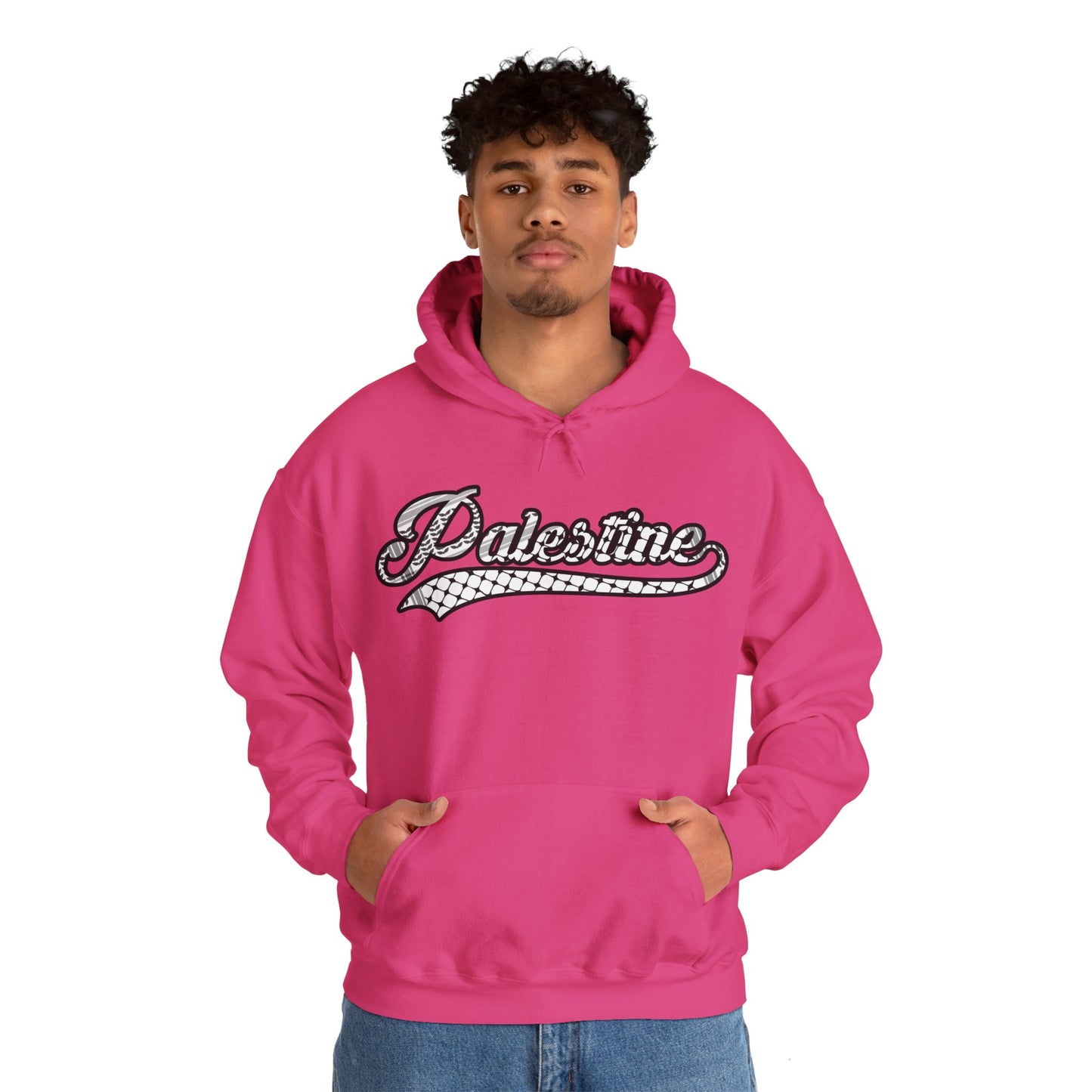 Palestine Keffiyeh Script Hoodie - Unisex Heavy Blend™ Sweatshirt