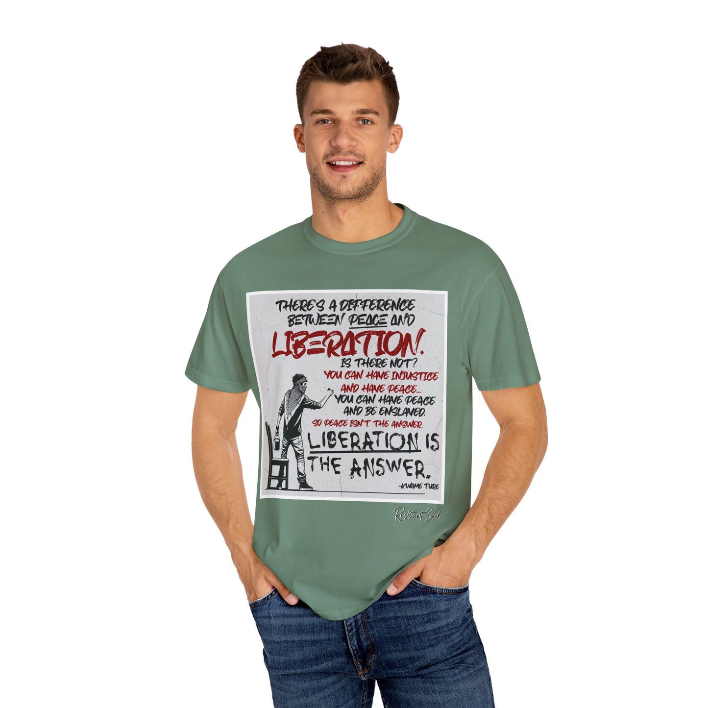 Liberation - Kwame Ture - Unisex Garment-Dyed T-Shirt