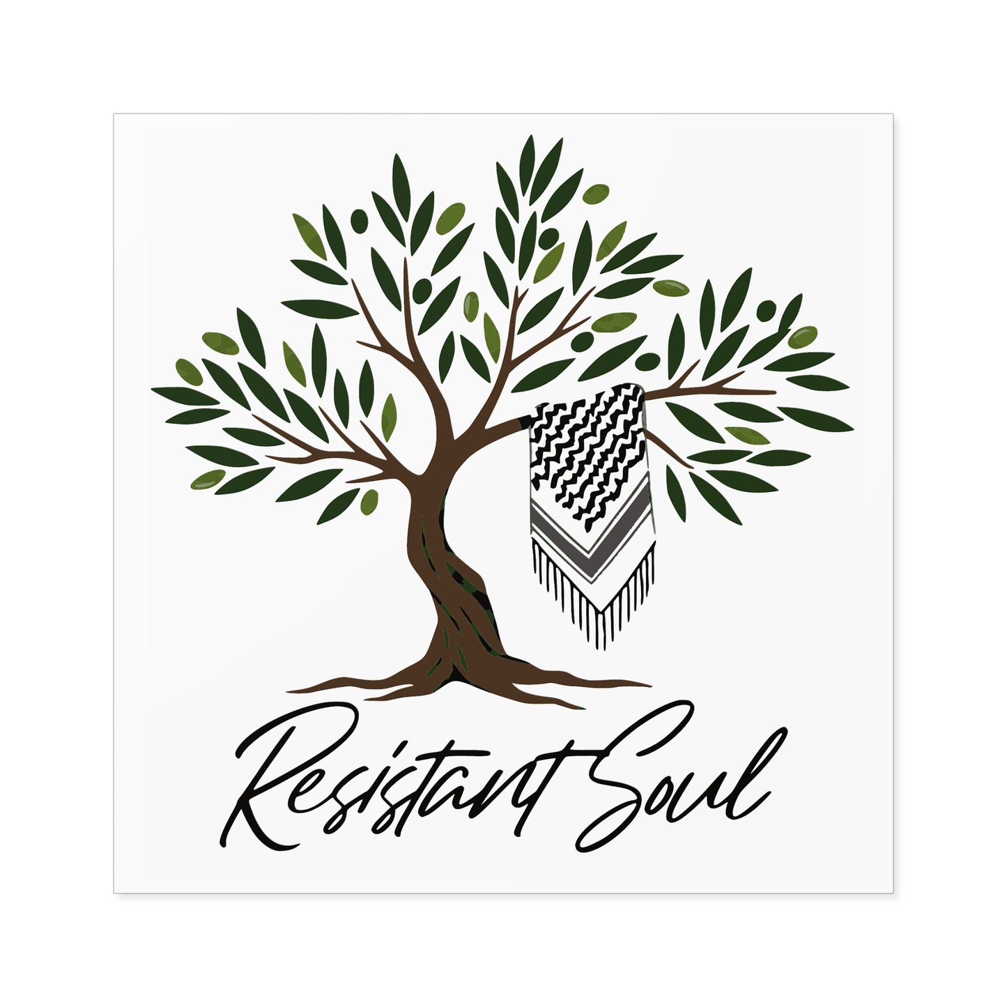 Resistant Soul Square Stickers - Indoor/Outdoor