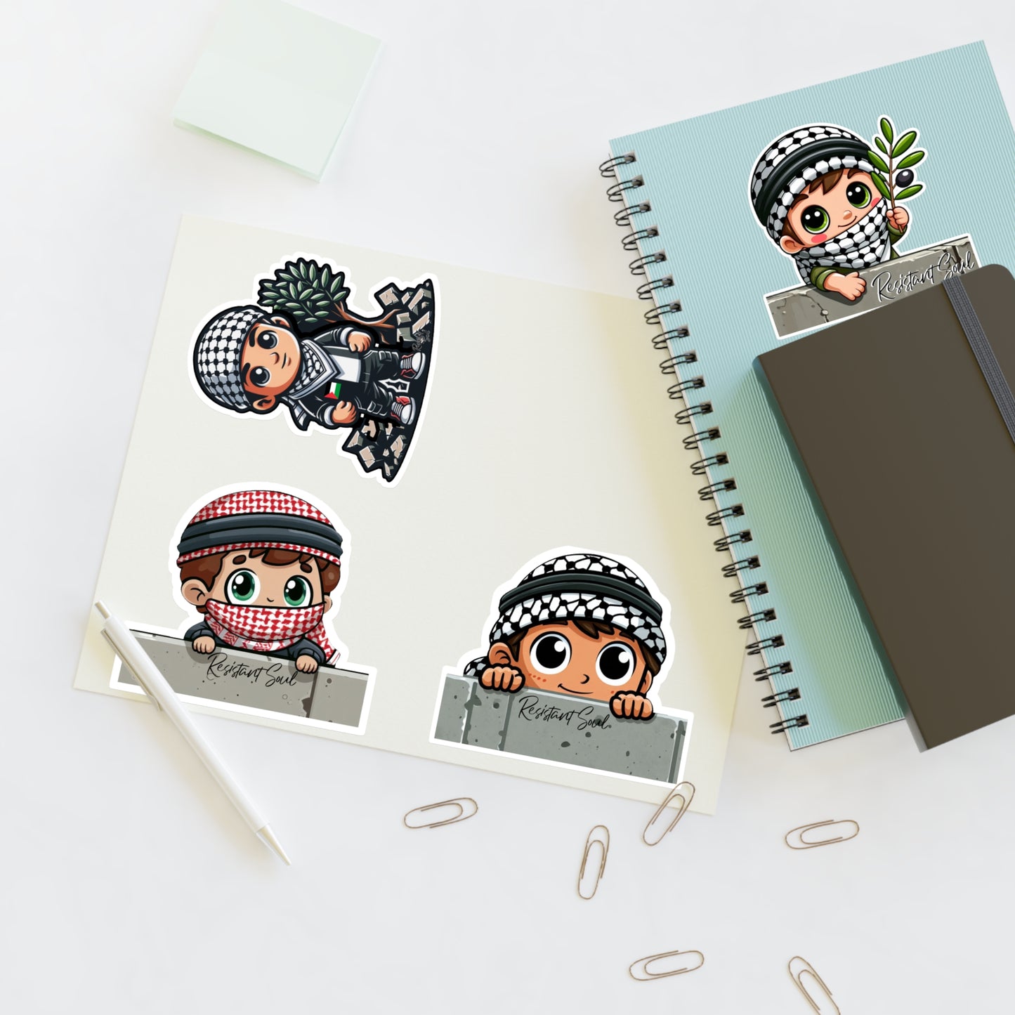 Keffiyeh Kids Stickers - Boys Pack - Palestine Inspired Designs
