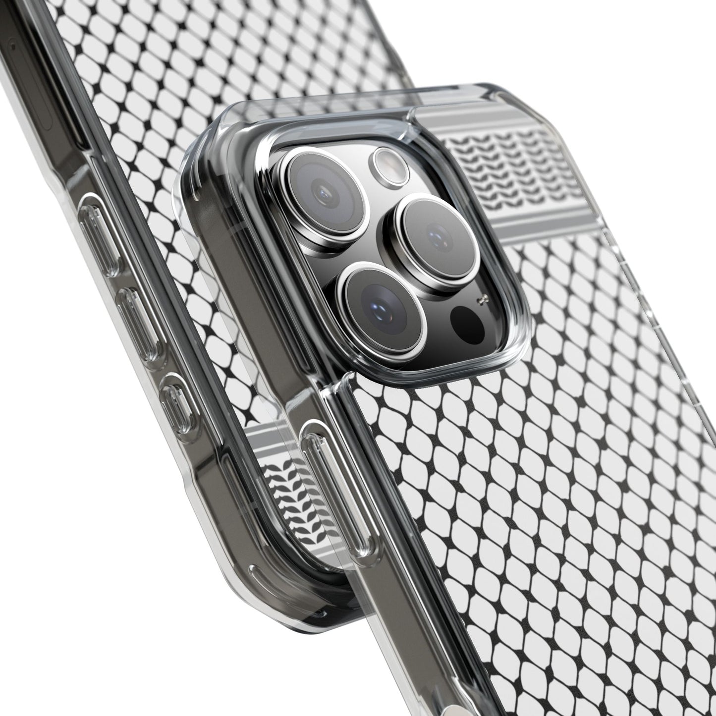Keffiyeh Magnetic Clear Impact Case - Sleek Mesh Design for Maximum Protection