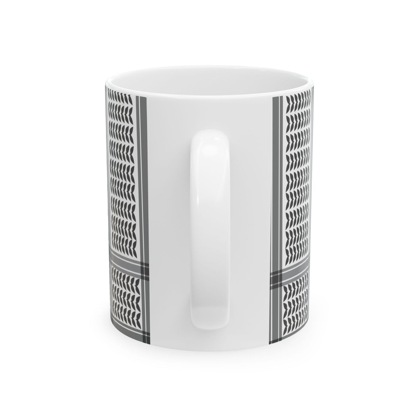 Keffiyeh Design Ceramic Mug - 11oz & 15oz - Stylish Coffee Cup for Home or Office