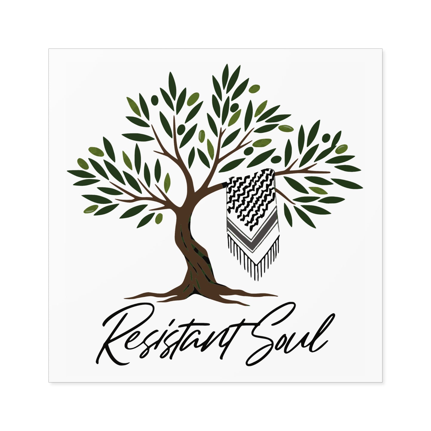 Resistant Soul Square Stickers - Indoor/Outdoor