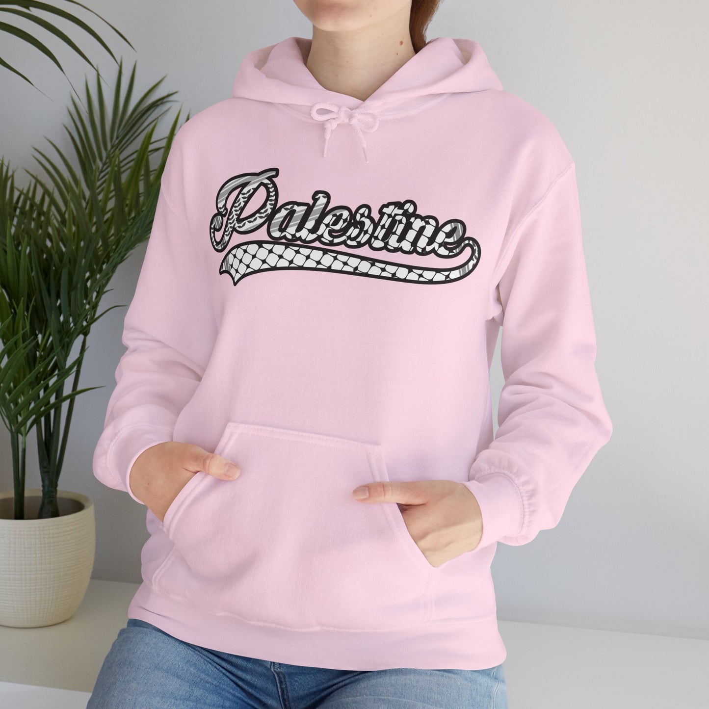 Palestine Keffiyeh Script Hoodie - Unisex Heavy Blend™ Sweatshirt