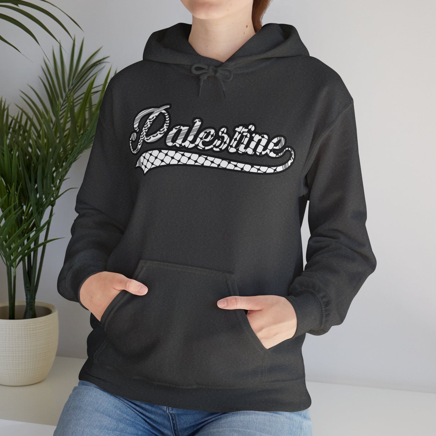 Palestine Keffiyeh Script Hoodie - Unisex Heavy Blend™ Sweatshirt