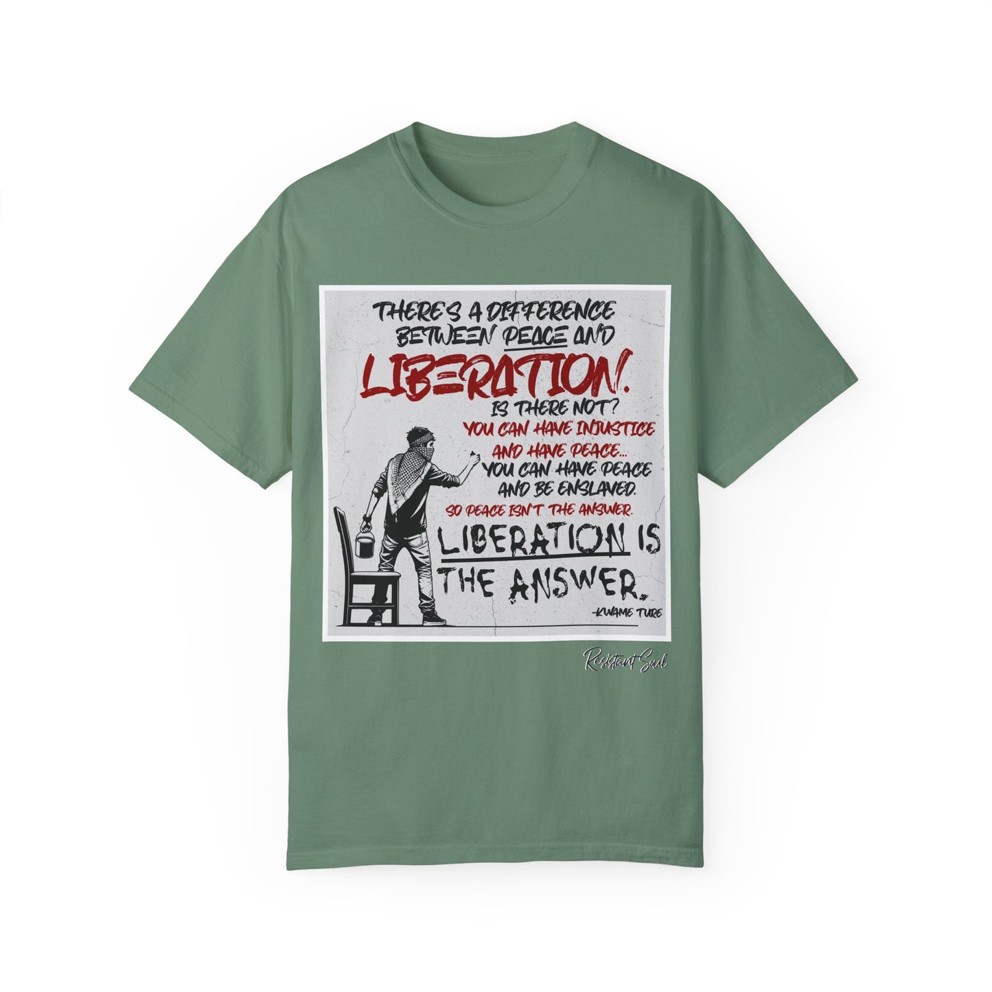 Liberation - Kwame Ture - Unisex Garment-Dyed T-Shirt