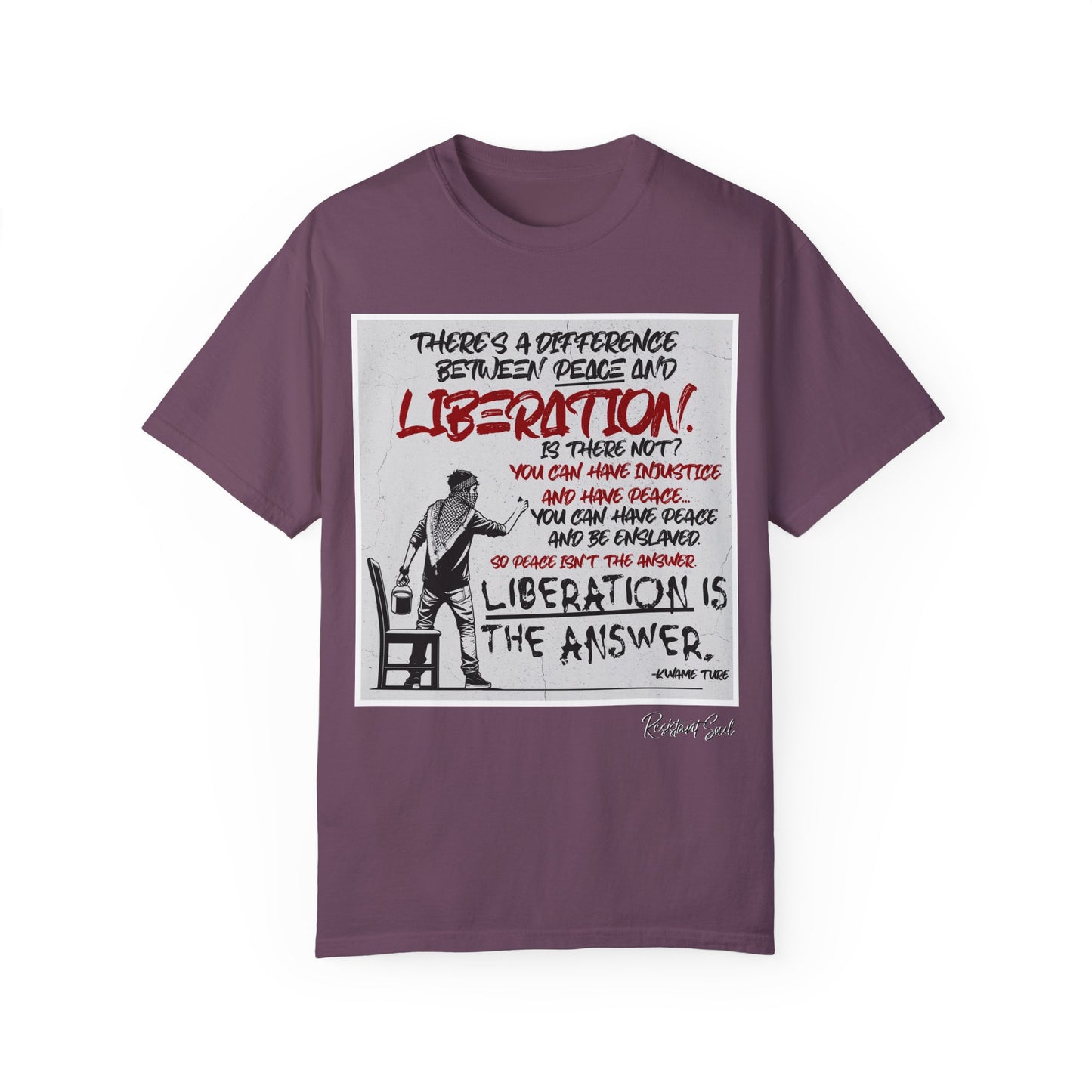 Liberation - Kwame Ture - Unisex Garment-Dyed T-Shirt