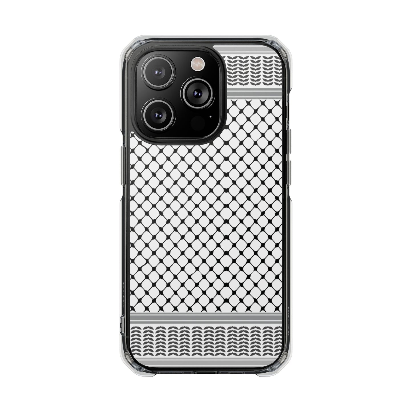 Keffiyeh Magnetic Clear Impact Case - Sleek Mesh Design for Maximum Protection