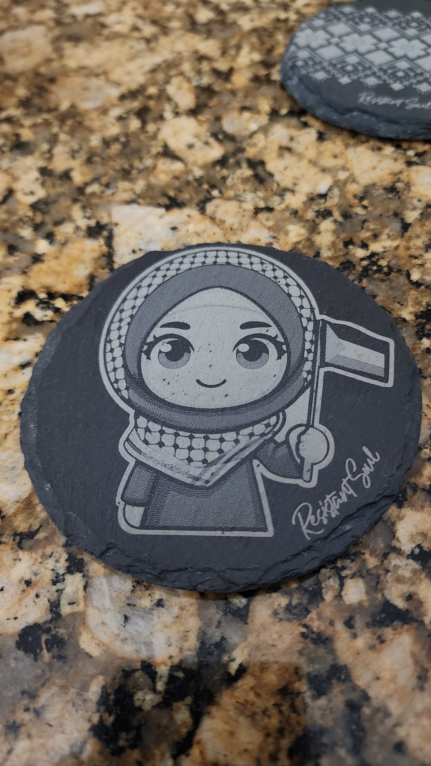 Resistant Soul Slate Stone Coasters