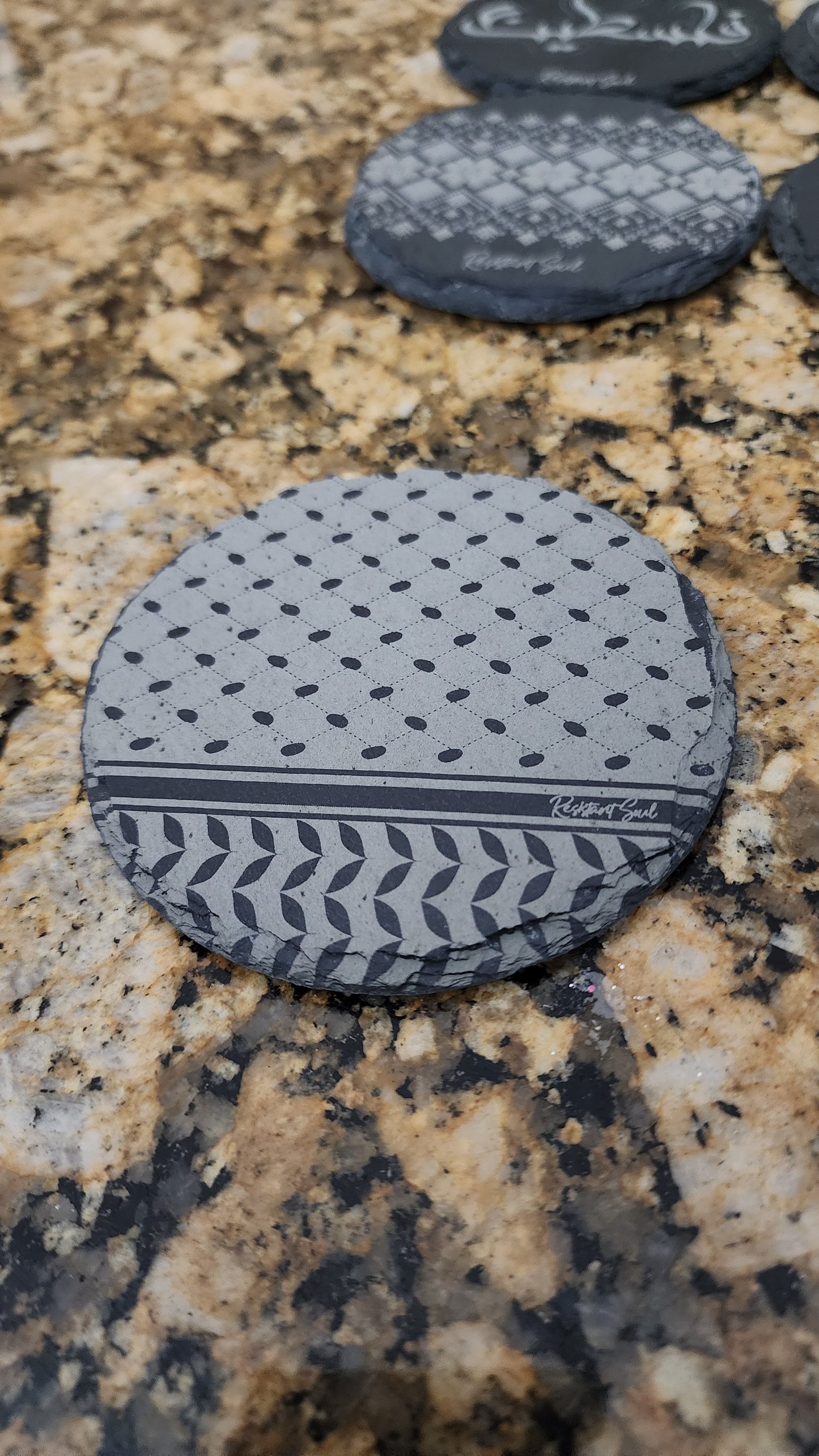 Resistant Soul Slate Stone Coasters