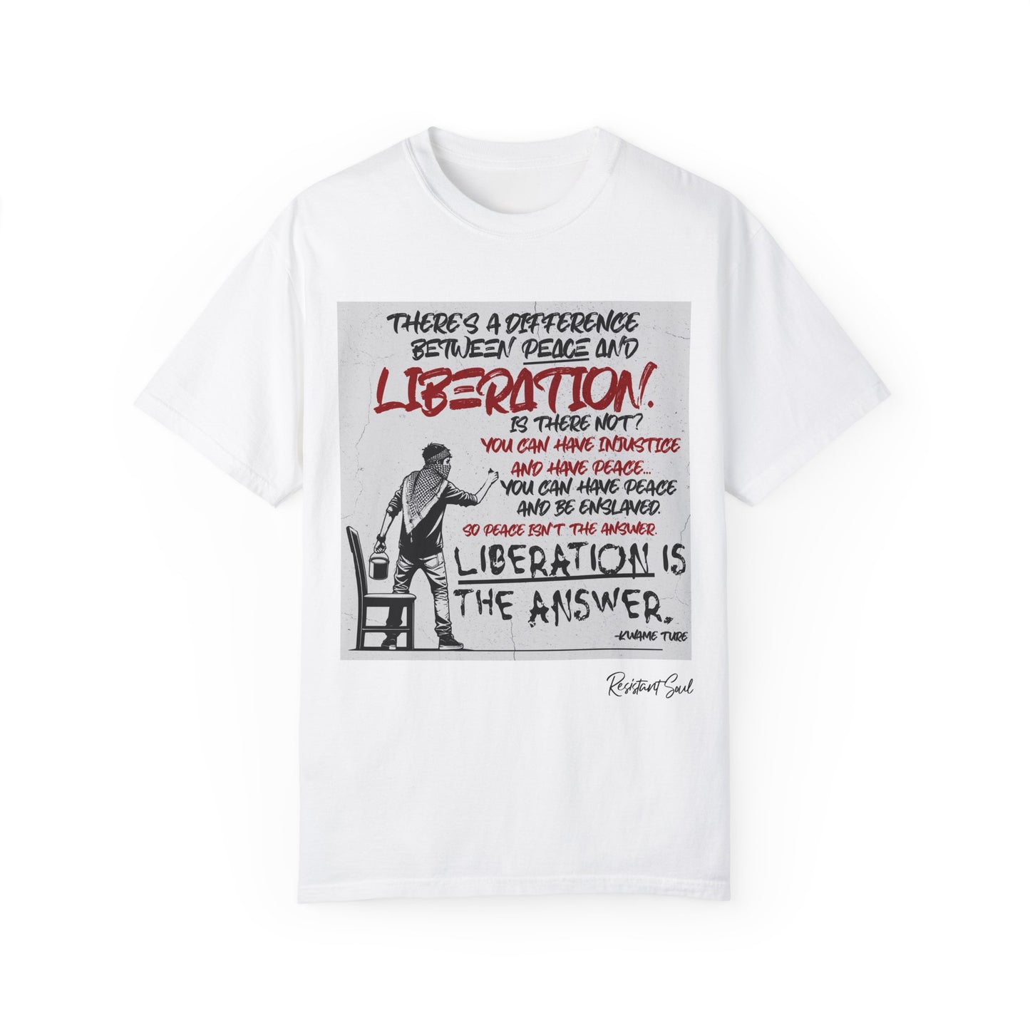 Liberation - Kwame Ture - Unisex Garment-Dyed T-Shirt