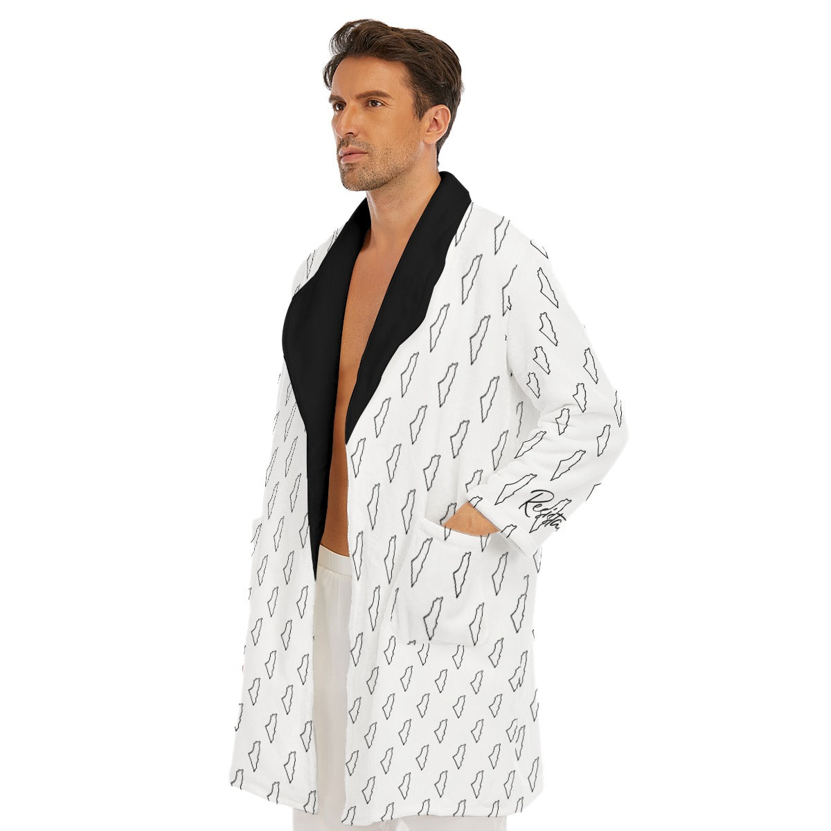 Palestine All-Over Print Men's Fleece Robe