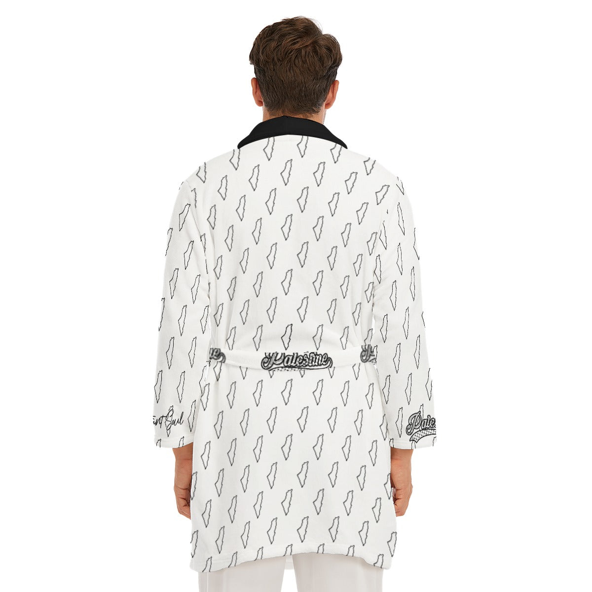 Palestine All-Over Print Men's Fleece Robe