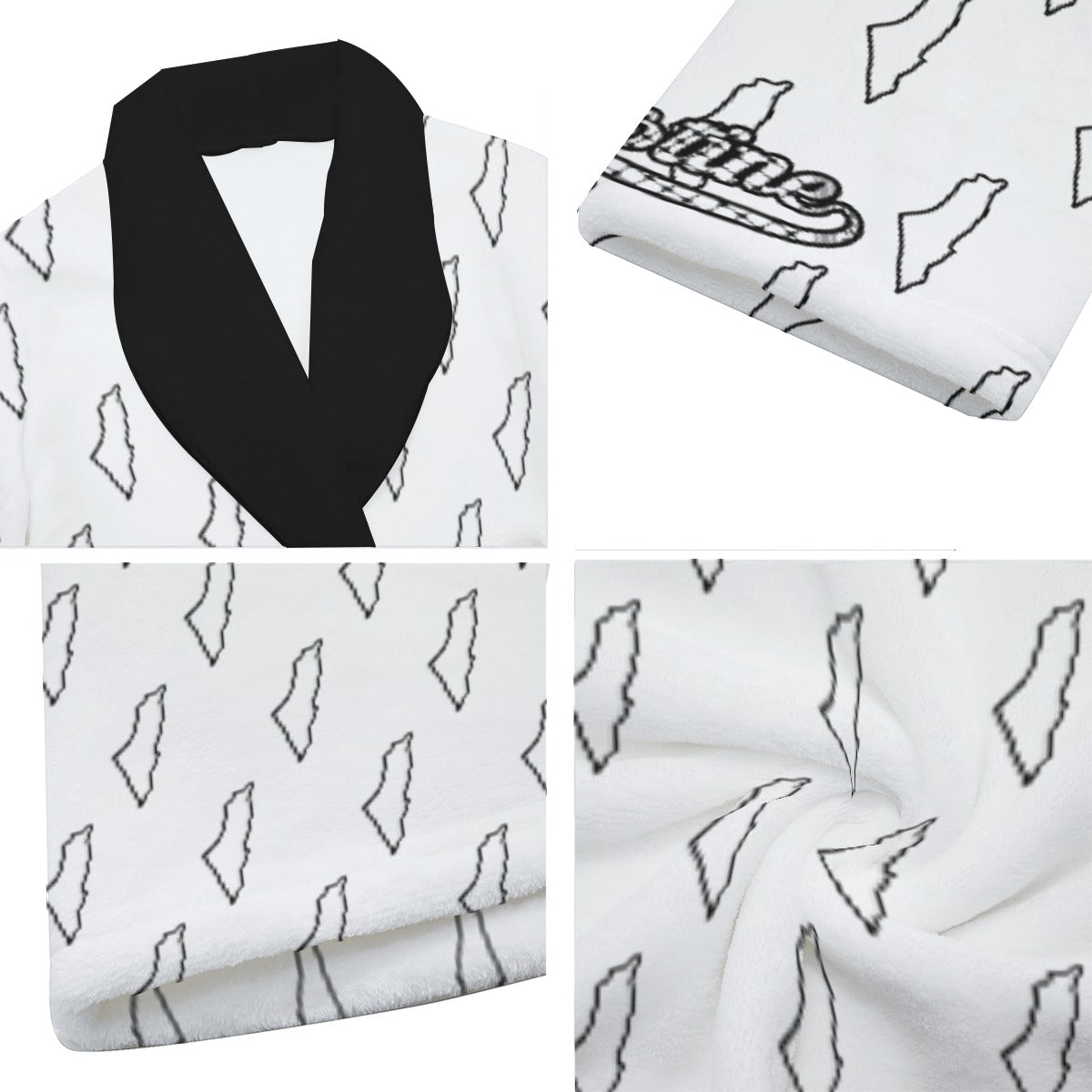Palestine All-Over Print Men's Fleece Robe