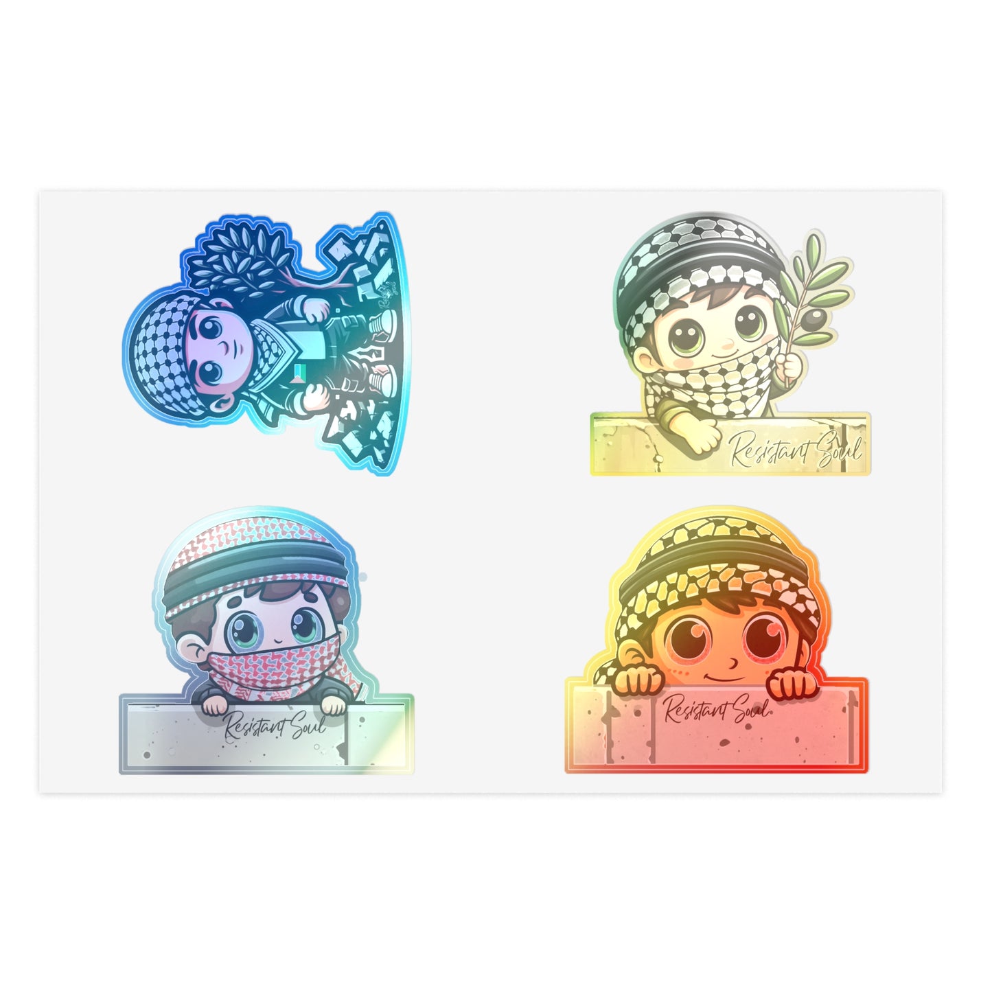 Keffiyeh Kids Stickers - Boys Pack - Palestine Inspired Designs