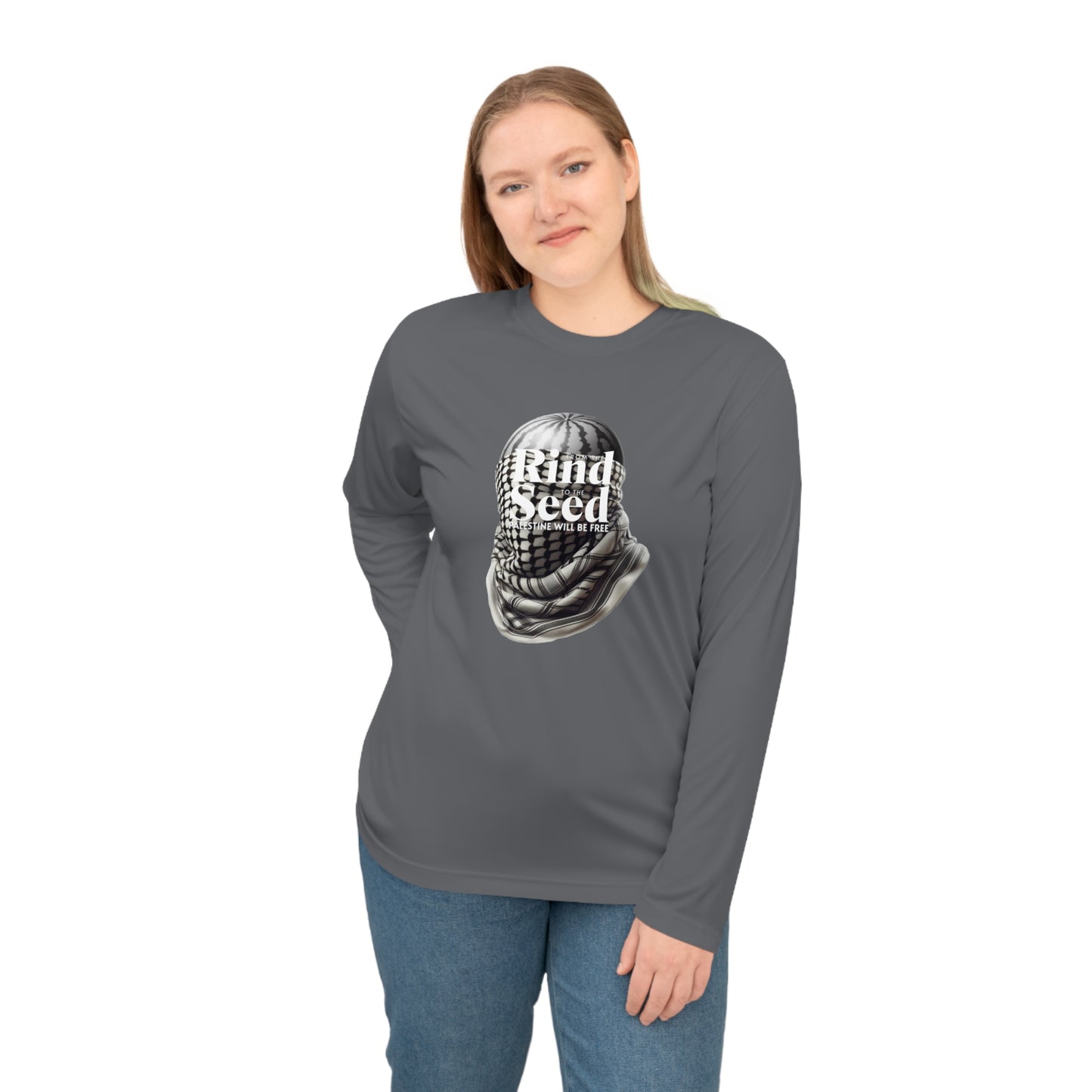 Watermelon Keffiyeh From the Rind to the Seed - Unisex Performance Long Sleeve Shirt
