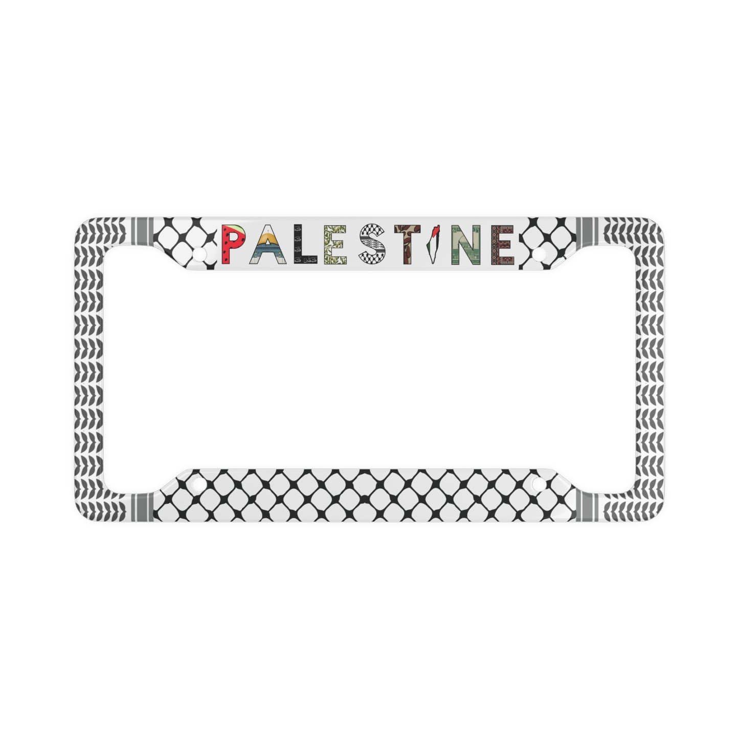 Palestine Culture License Plate Frame - Stylish Auto Accessory, Car Decor, Unique Gift, Road Trip Essentials, Proudly Show Your Love