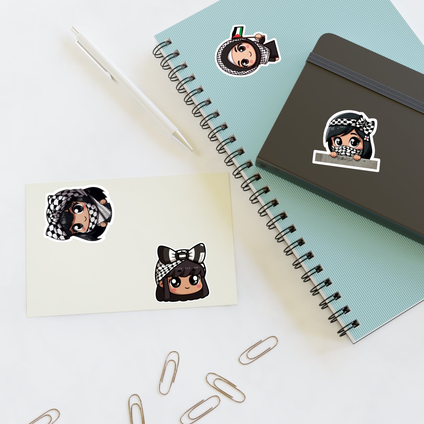 Keffiyeh Kids Stickers- Girls Pack - Palestine-Inspired Designs