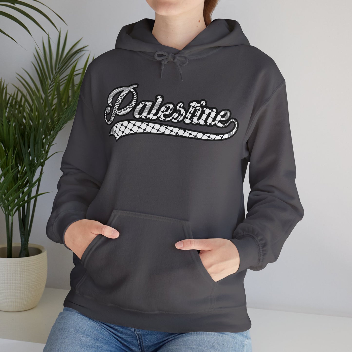 Palestine Keffiyeh Script Hoodie - Unisex Heavy Blend™ Sweatshirt
