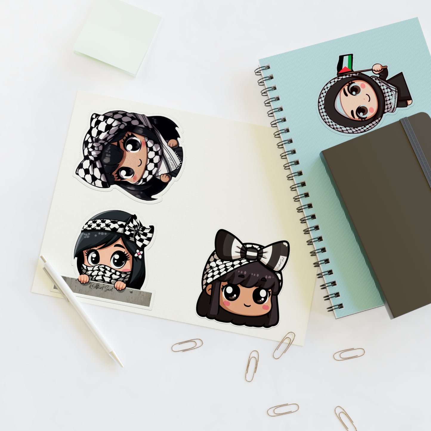 Keffiyeh Kids Stickers- Girls Pack - Palestine-Inspired Designs