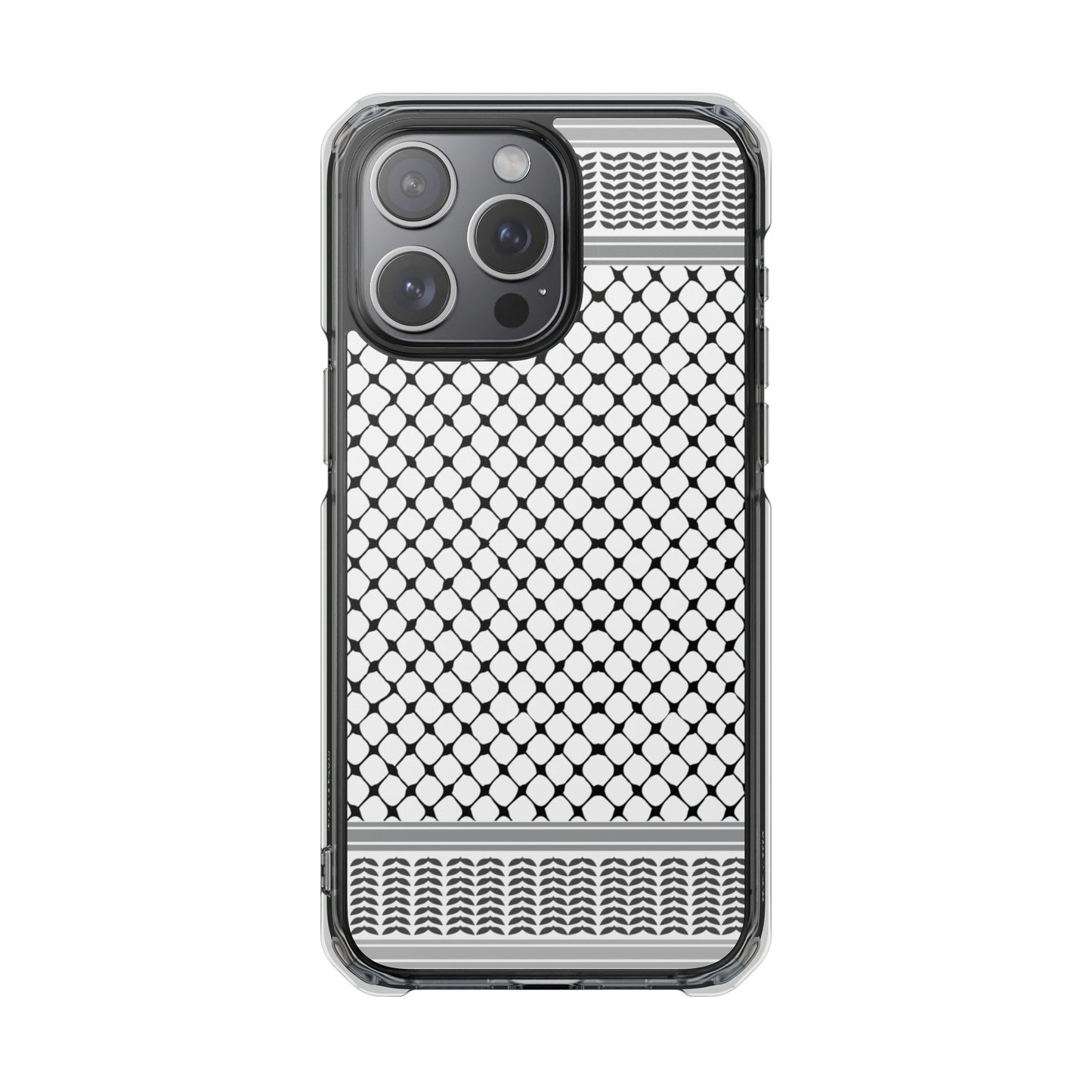 Keffiyeh Magnetic Clear Impact Case - Sleek Mesh Design for Maximum Protection