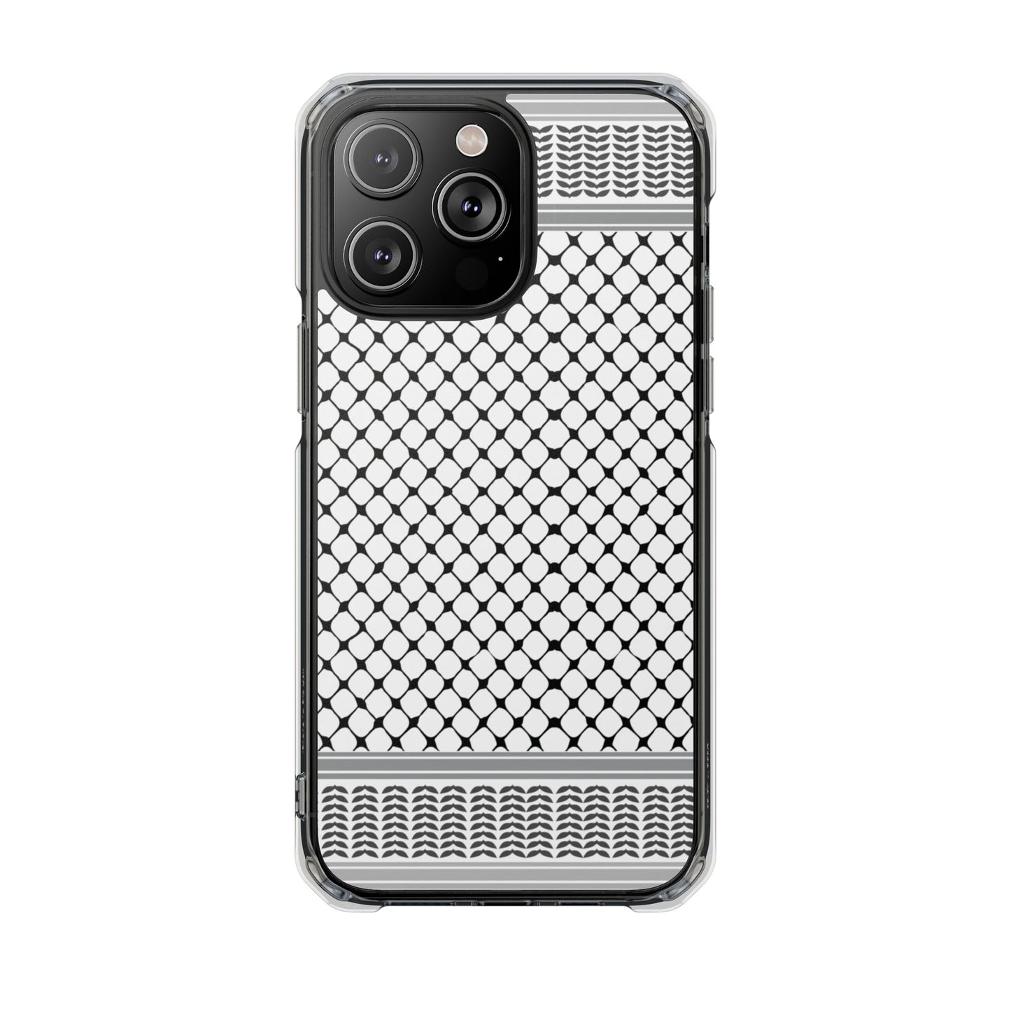 Keffiyeh Magnetic Clear Impact Case - Sleek Mesh Design for Maximum Protection