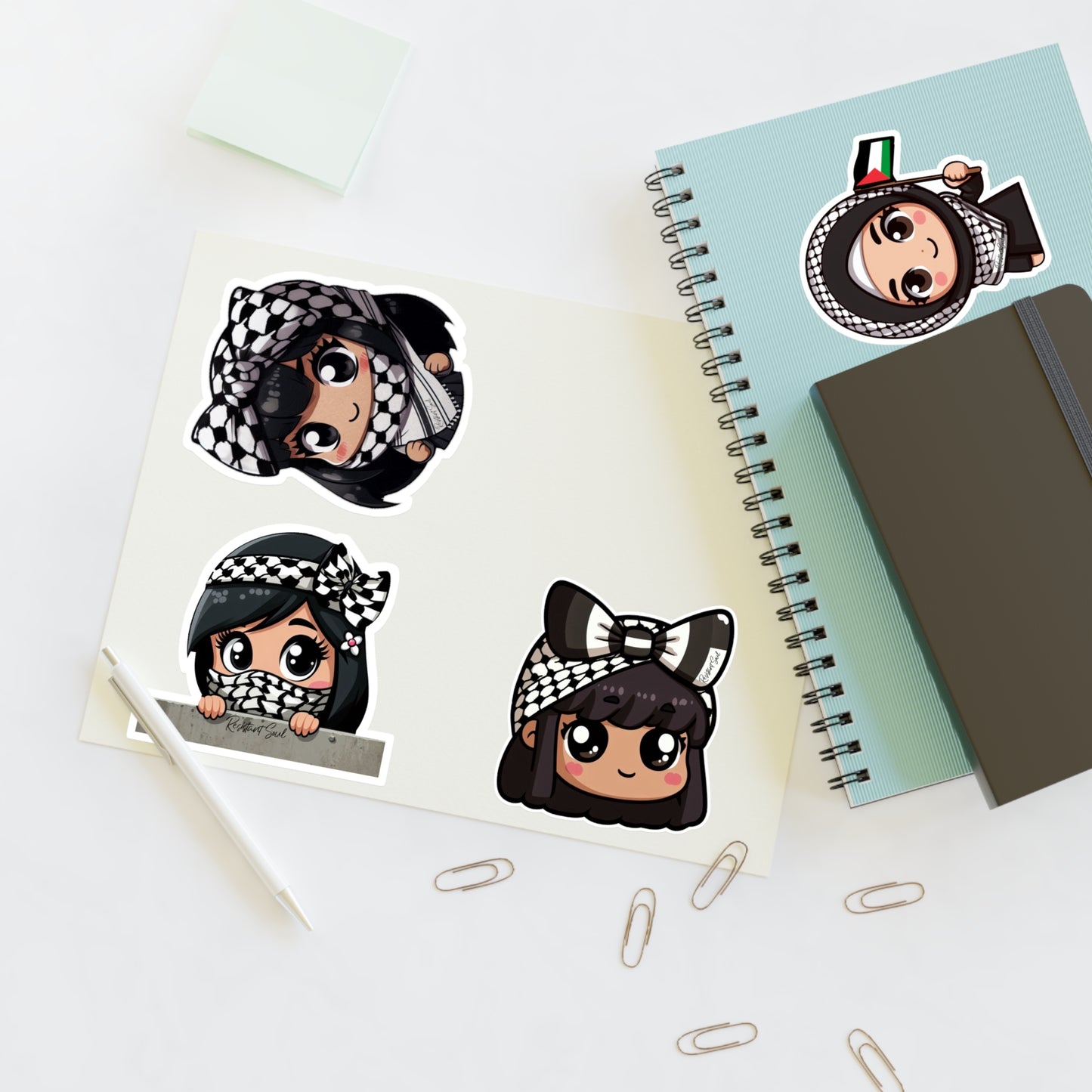 Keffiyeh Kids Stickers- Girls Pack - Palestine-Inspired Designs