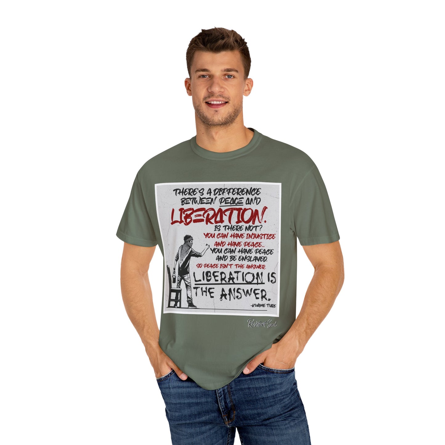Liberation - Kwame Ture - Unisex Garment-Dyed T-Shirt