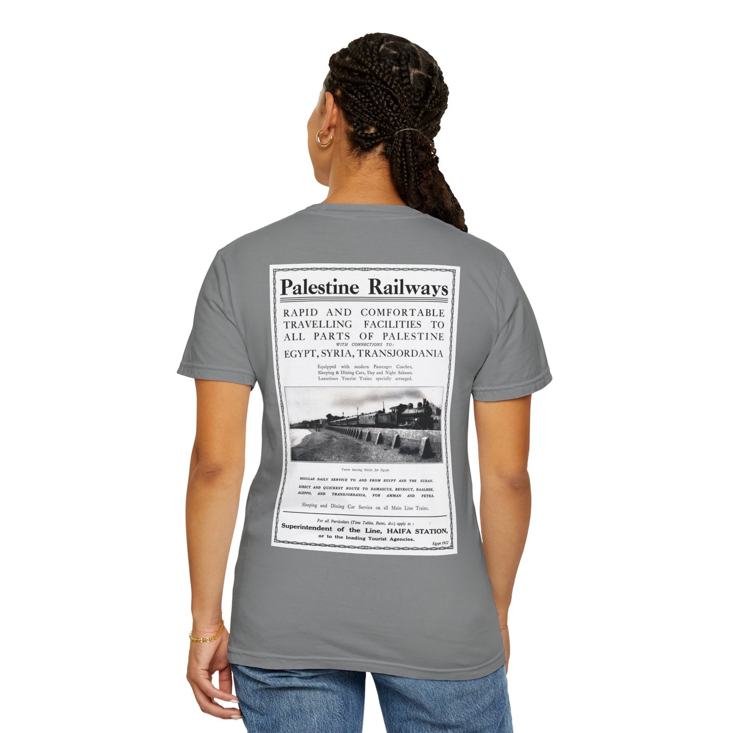 1922 Palestine Railways Unisex T-Shirt, Relaxed Fit Tee