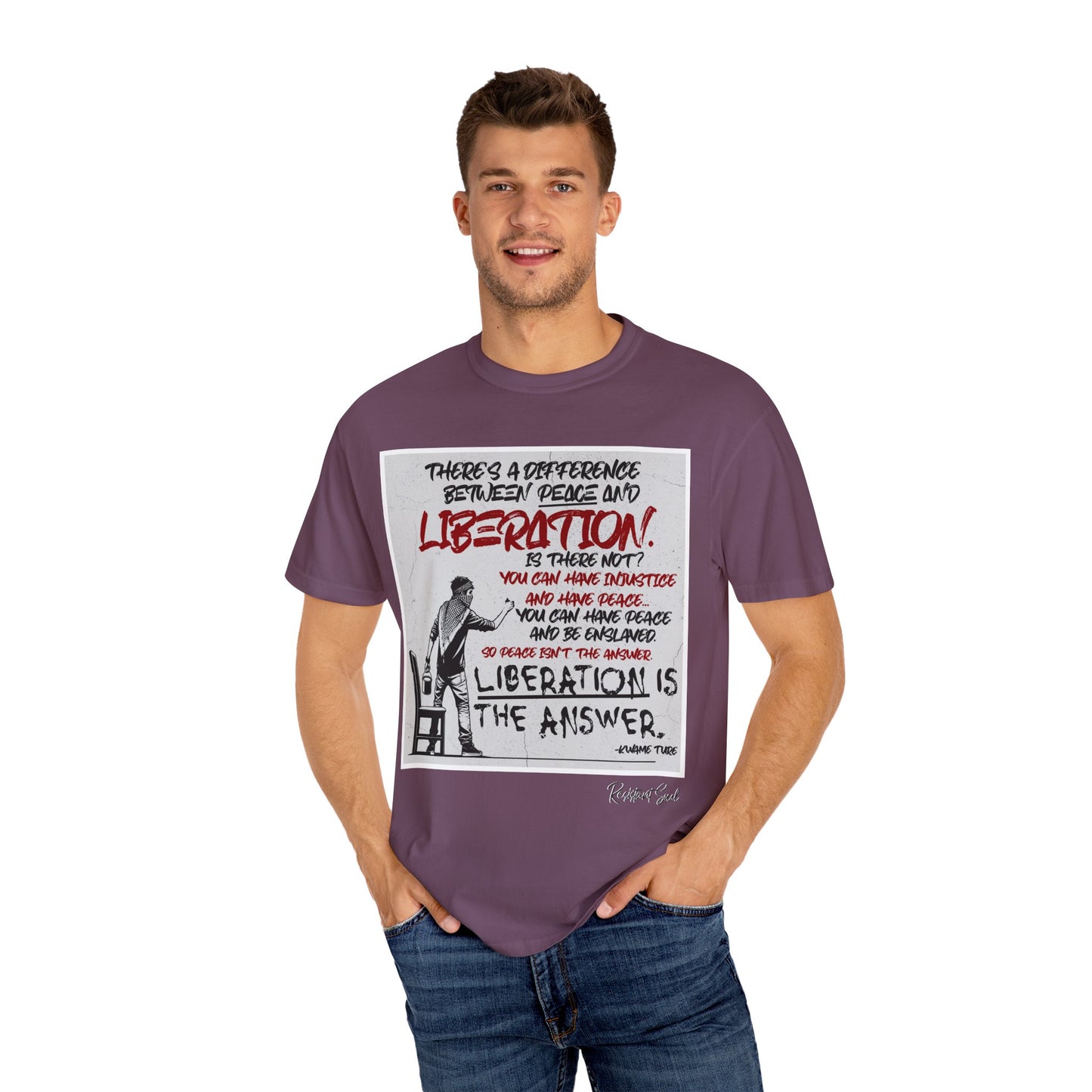 Liberation - Kwame Ture - Unisex Garment-Dyed T-Shirt